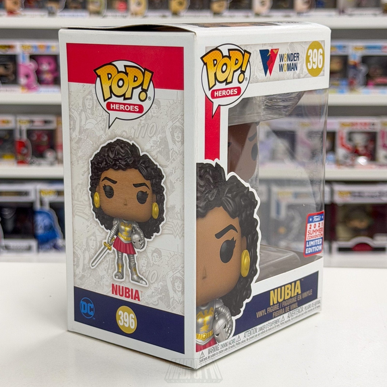 Funko Pop DC Super Heroes Wonder Woman Nubia FunKon 396 Amazon Warrior Figure