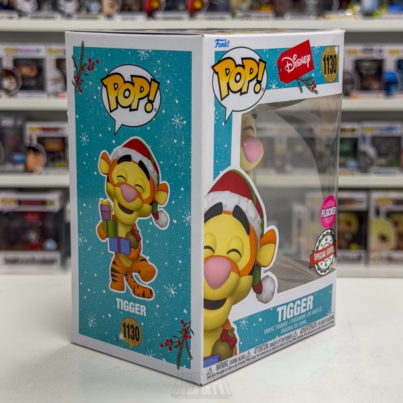 Funko Pop Disney Winnie the Pooh Tigger Flocked Santa Hat 1130 Toy Vinyl Figure
