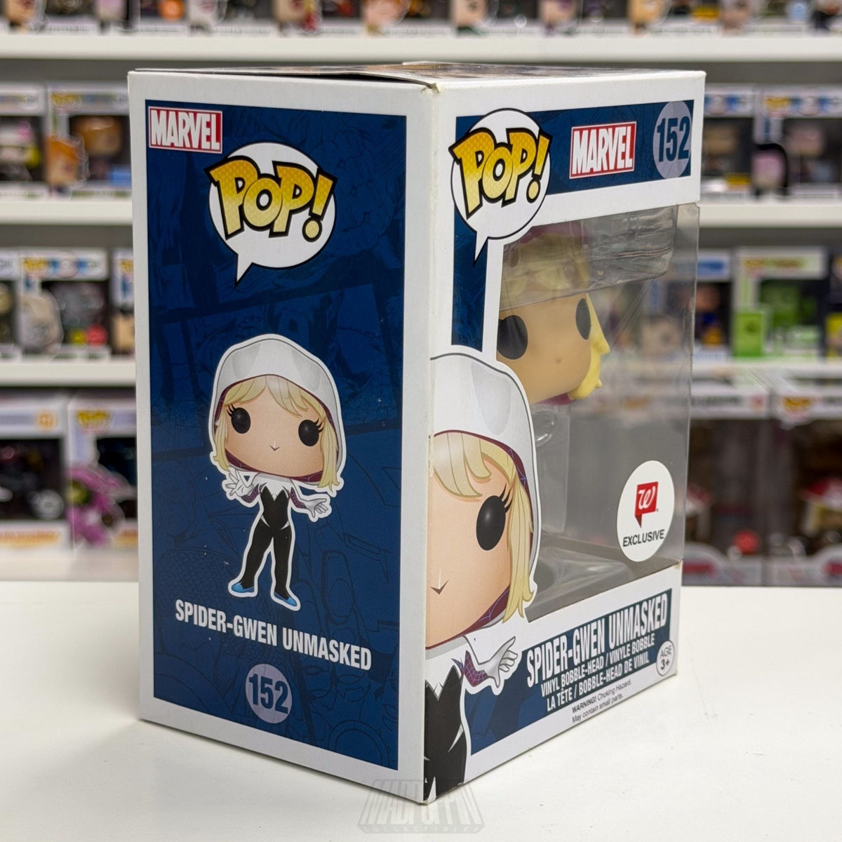 Funko Pop Marvel Spider-Gwen Unmasked Walgreens 152 Spider-Woman Vinyl Figure