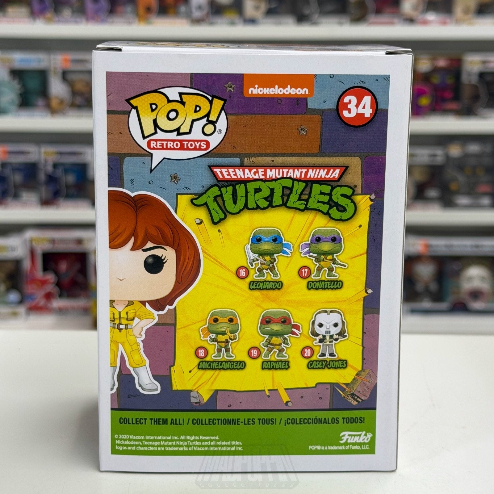 Funko Pop Retro Toys TMNT Turtles April O'Neil Specialty Series 34 Vinyl Figure