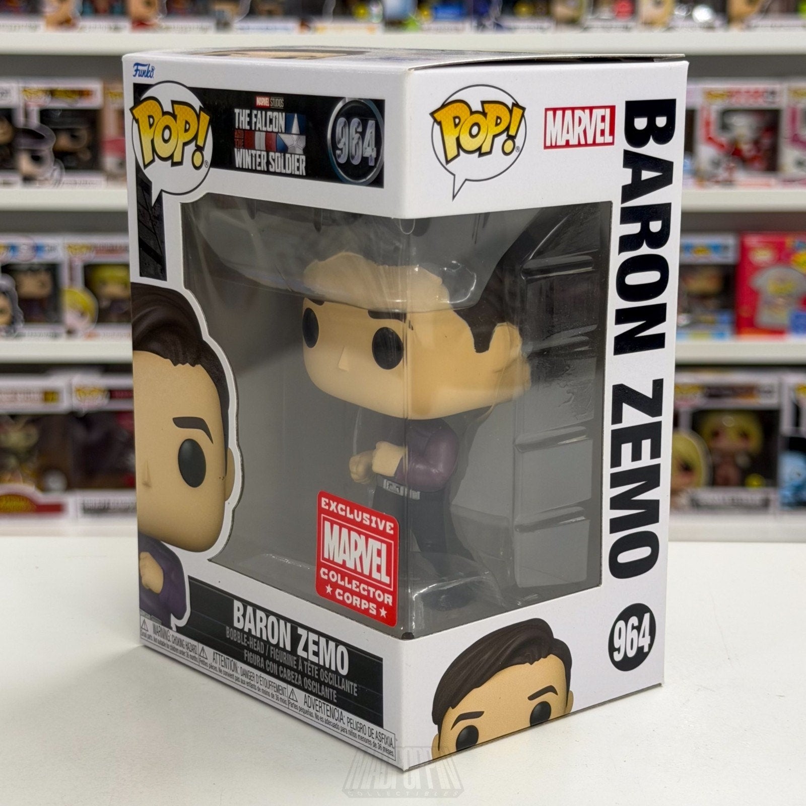 Funko Pop Marvel Collector Corps Baron Zemo Dancing 964 Mastermind Vinyl Figure