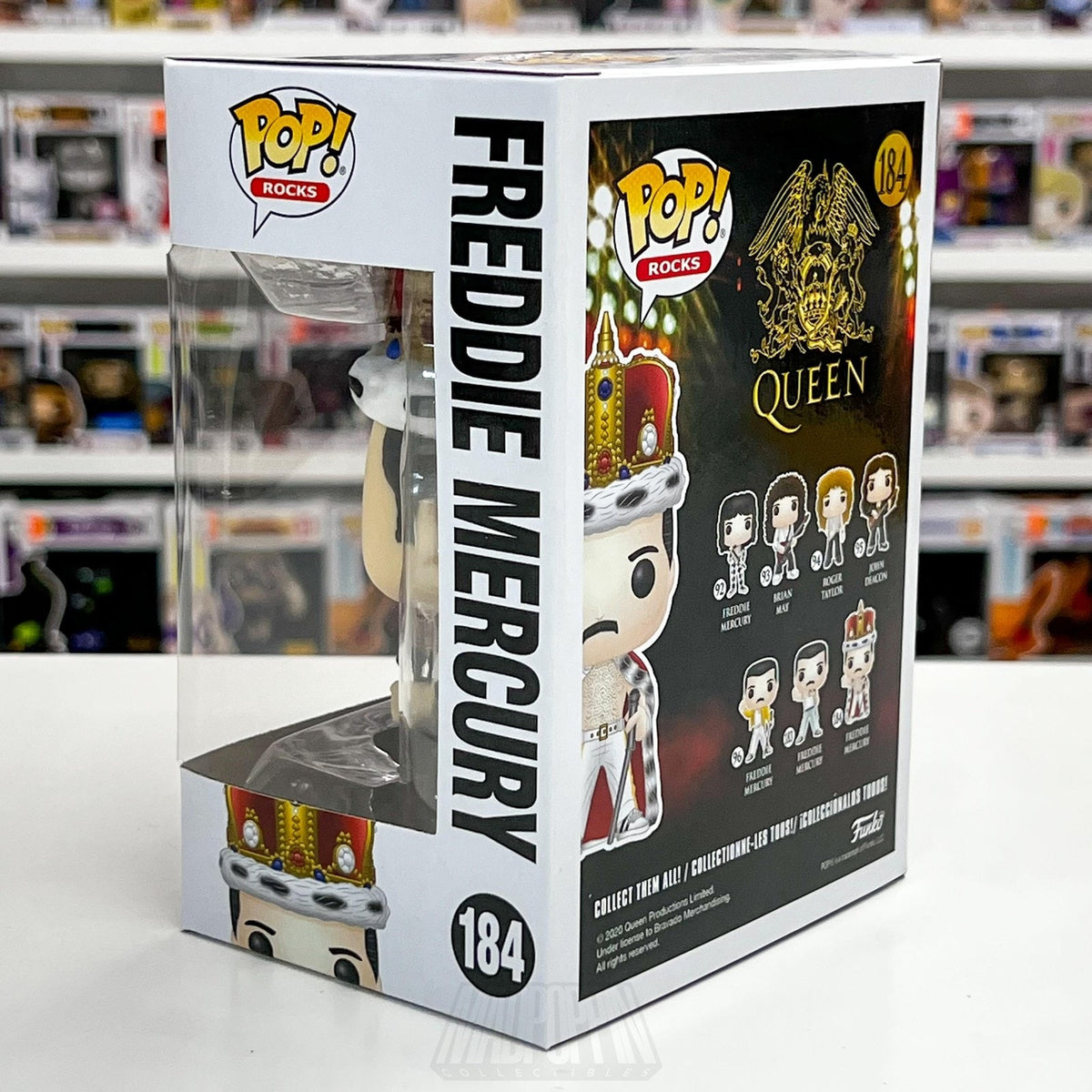 Funko Pop! Rocks Queen Freddie Mercury #184 Crown Robe Vinyl Figure Boxed