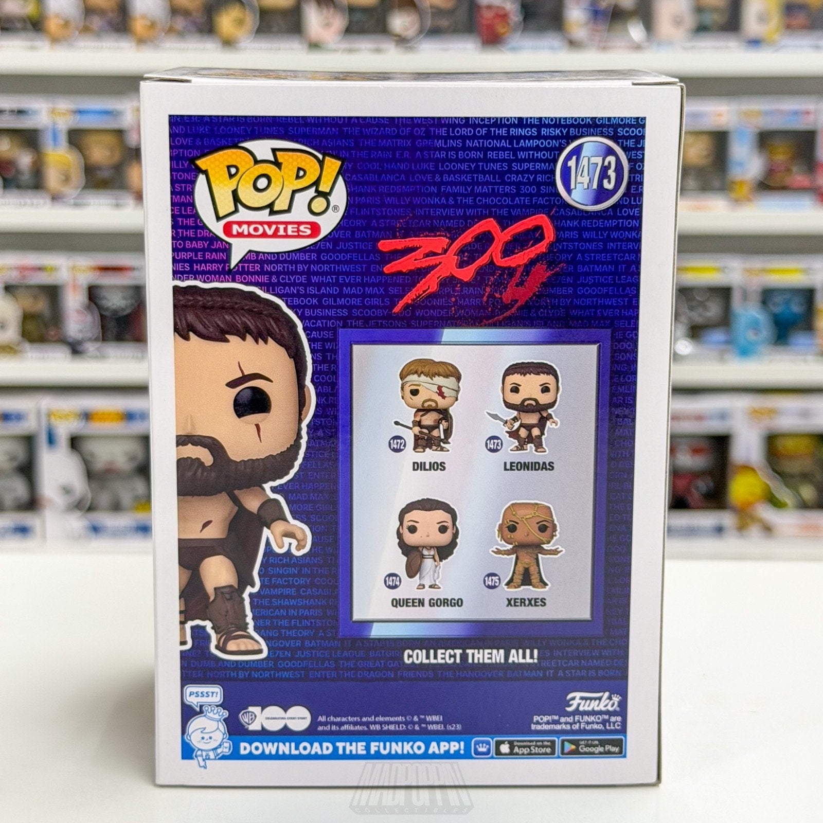 Funko Pop Movies 300 Leonidas Bloody Amazon 1473 Greek Sparta Toy Vinyl Figure