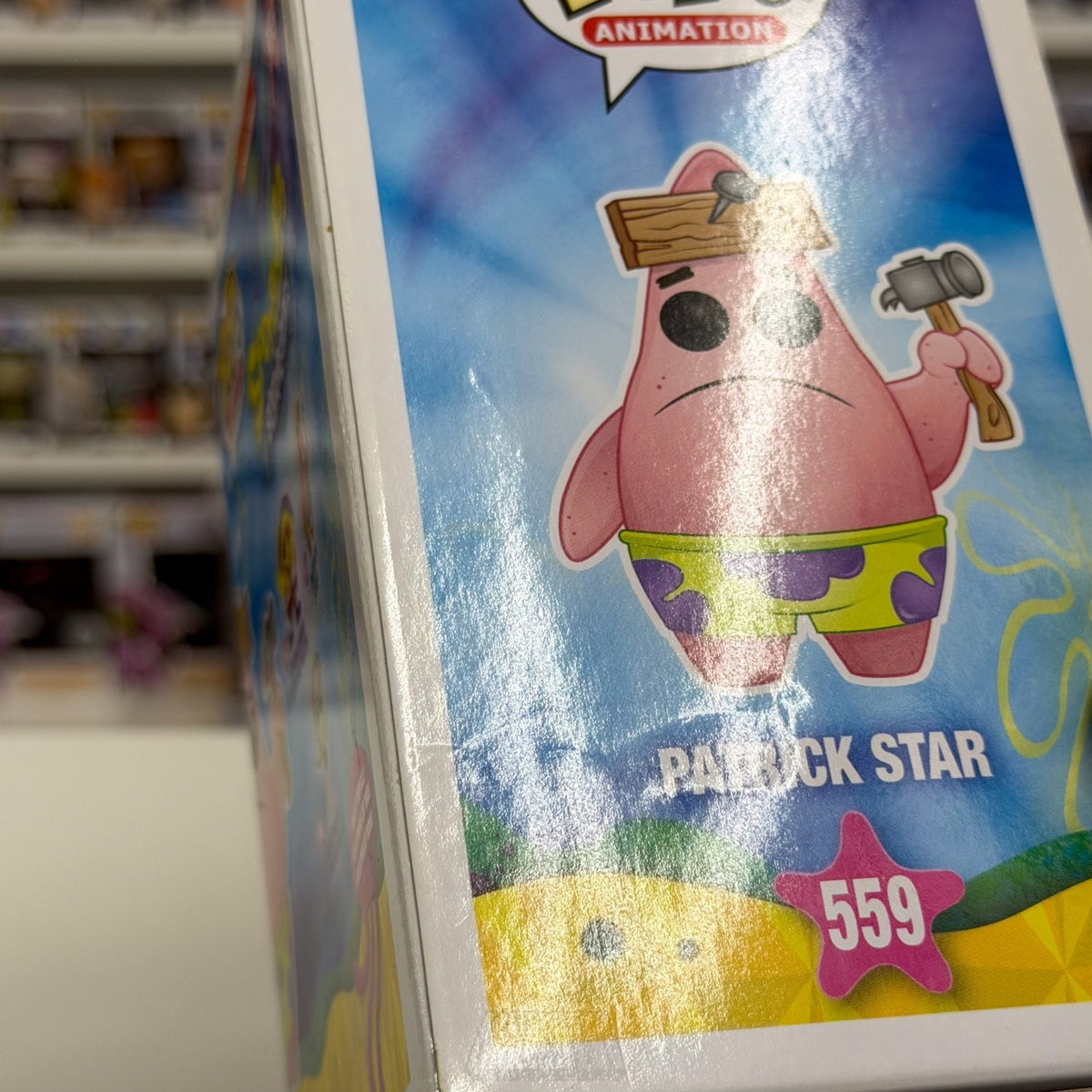 Funko Pop Animation SpongeBob SquarePants Patrick Star w/Hammer 559 Vinyl Figure