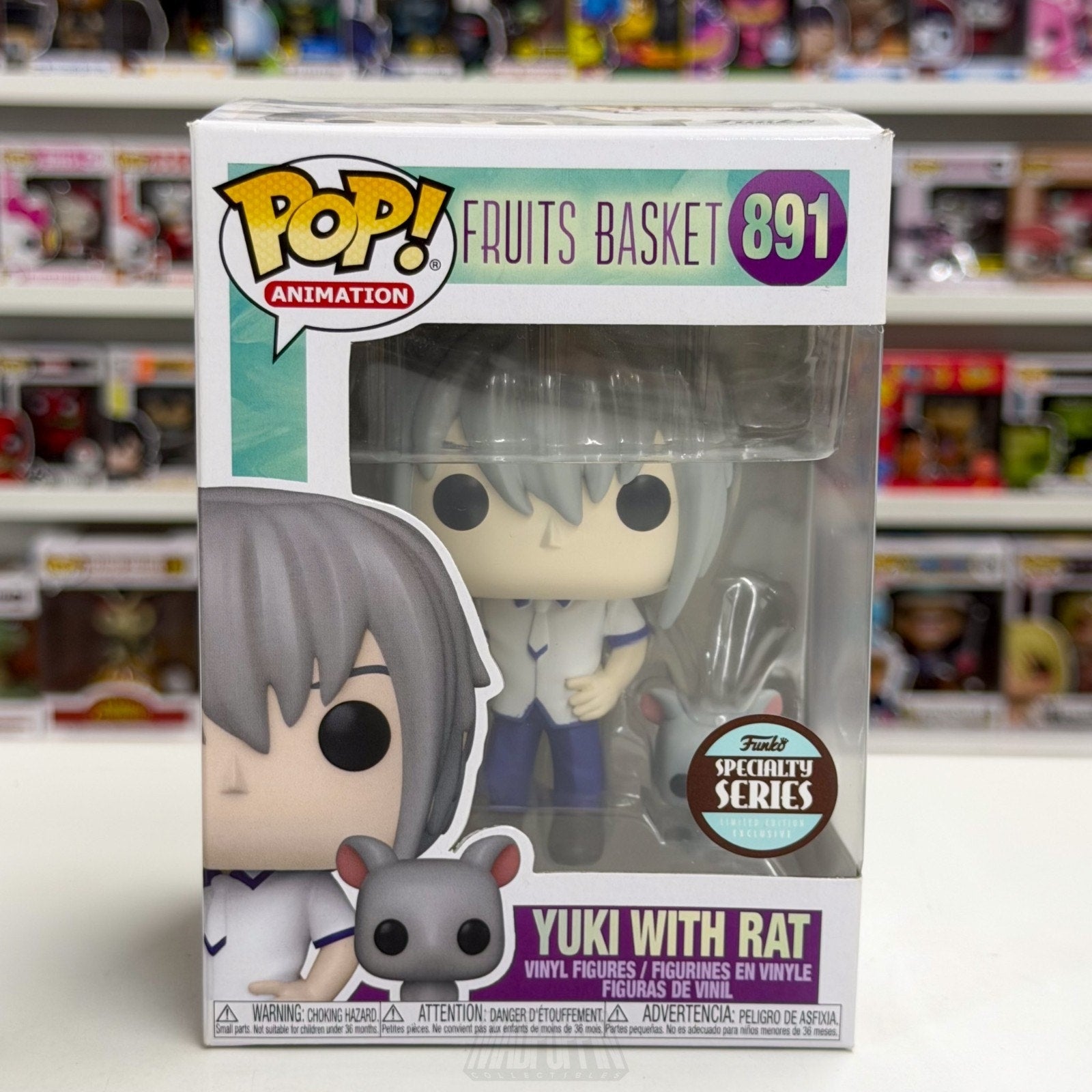 Funko Pop Anime Fruits Basket Yuki Sohma w/Rat Specialty Series 891 Vinyl Figure