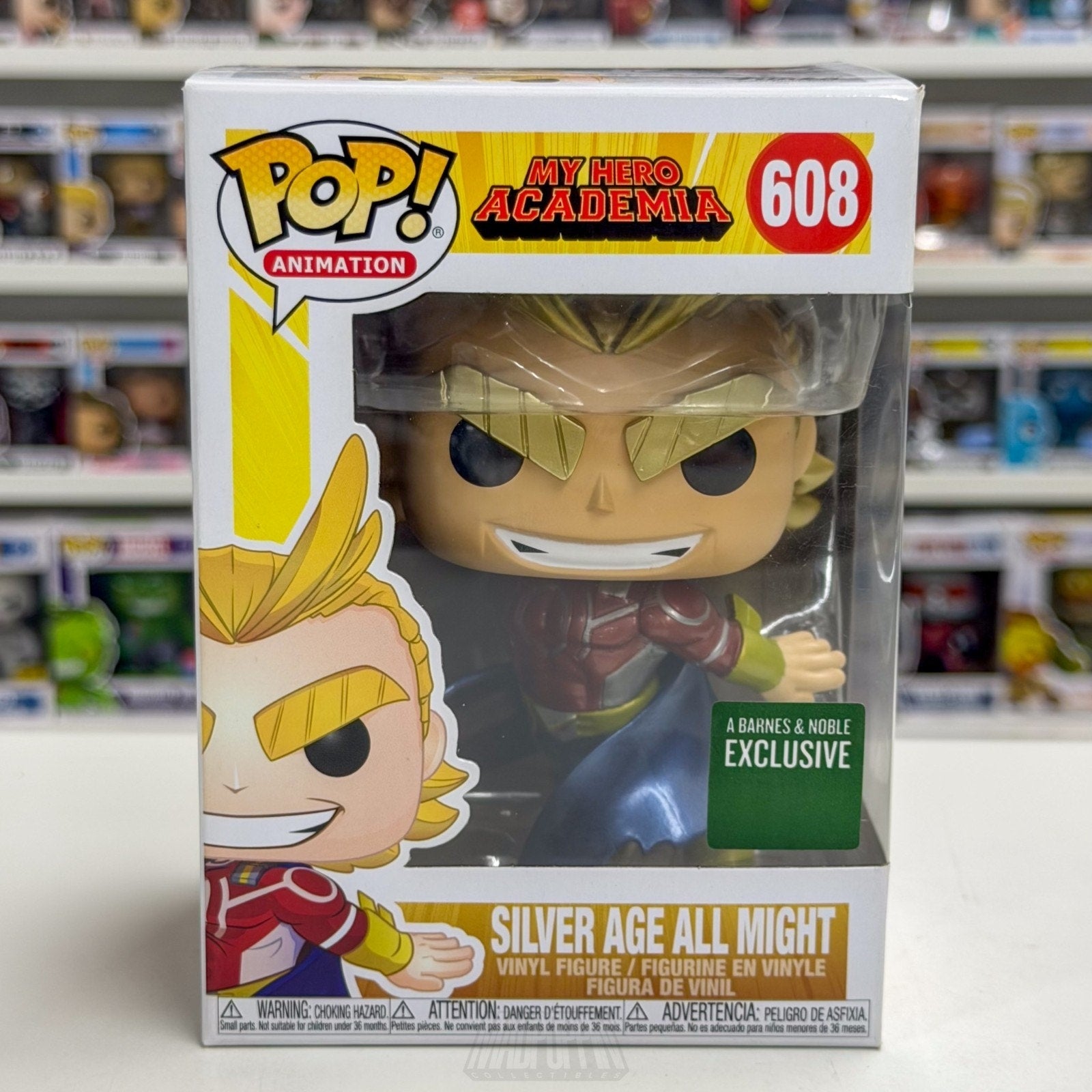 Funko Pop Anime My Hero Academia Silver Age All Might Metallic Barnes Noble 608