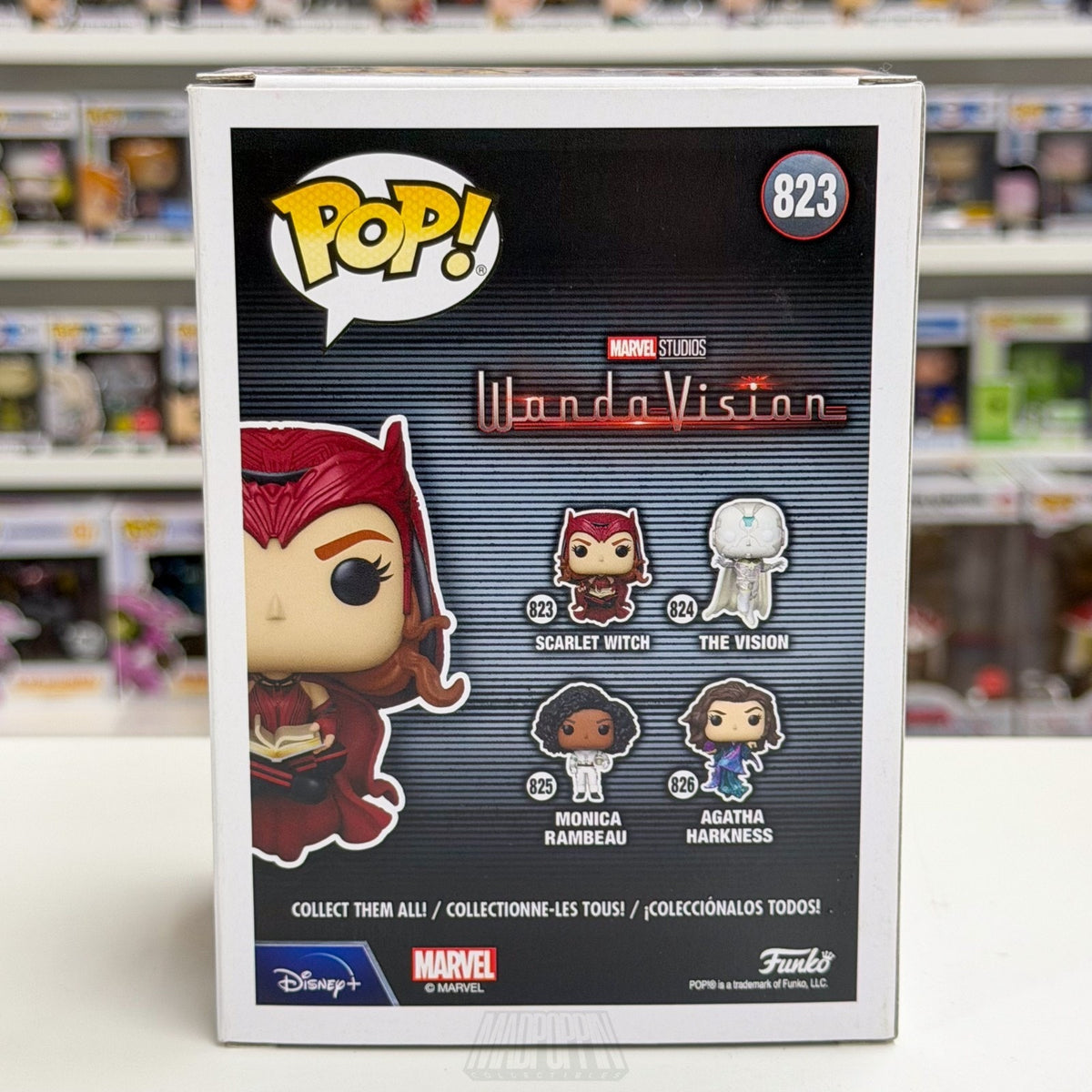 Funko Pop Marvel WandaVision Scarlet Witch Darkhold Levitating 823 Vinyl Figure