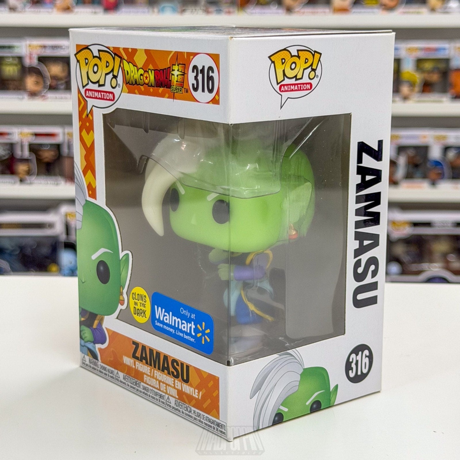 Funko Pop Anime Dragon Ball Super Zamasu Glow Walmart 316 Manga Toy Vinyl Figure