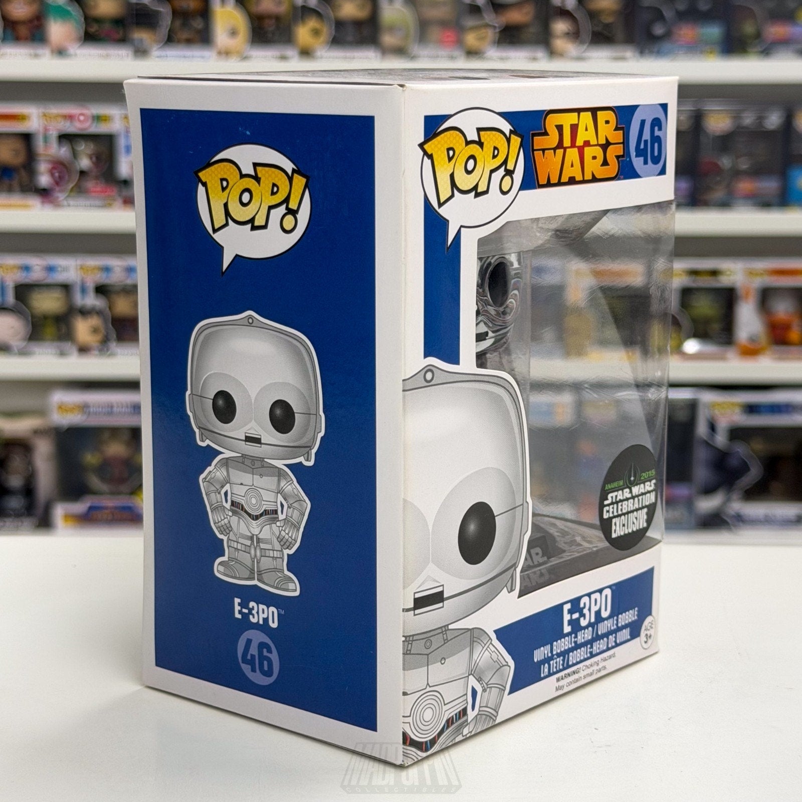 Funko Pop Star Wars E-3PO Chrome Celebration Exclusive Blue Box 46 Vinyl Figure