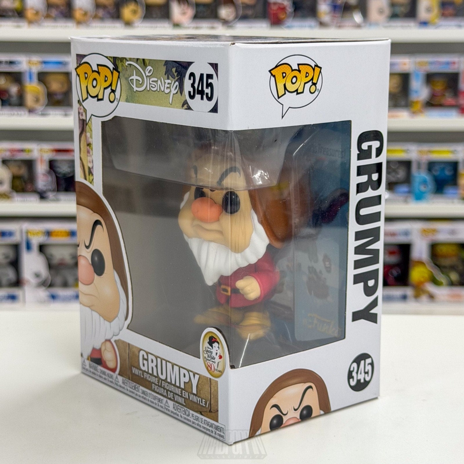 Funko Pop Disney Snow White 7 Dwarfs Grumpy 345 Animated Musical Vinyl Figure