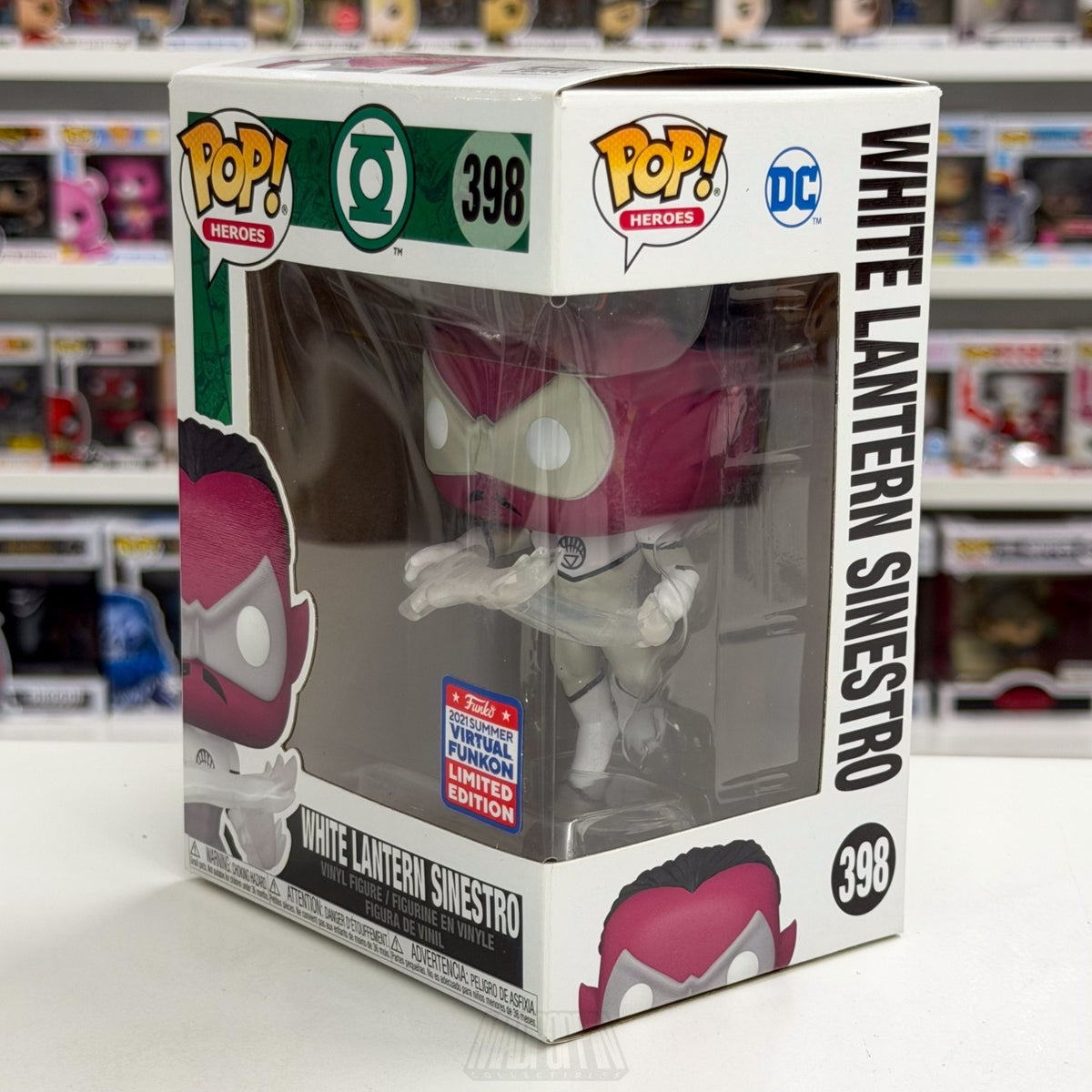Funko Pop DC Heroes White Lantern Sinestro Virtual FunKon 398 Toy Vinyl Figure