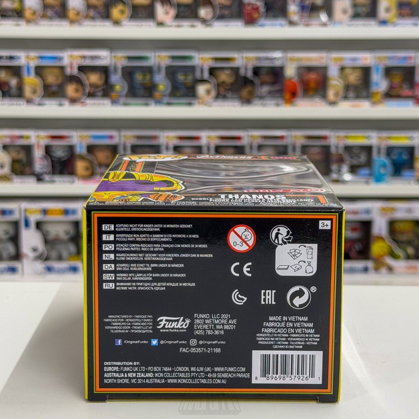 Funko Pop Marvel Avengers Endgame Thanos Blacklight Target 909 Toy Vinyl Figure