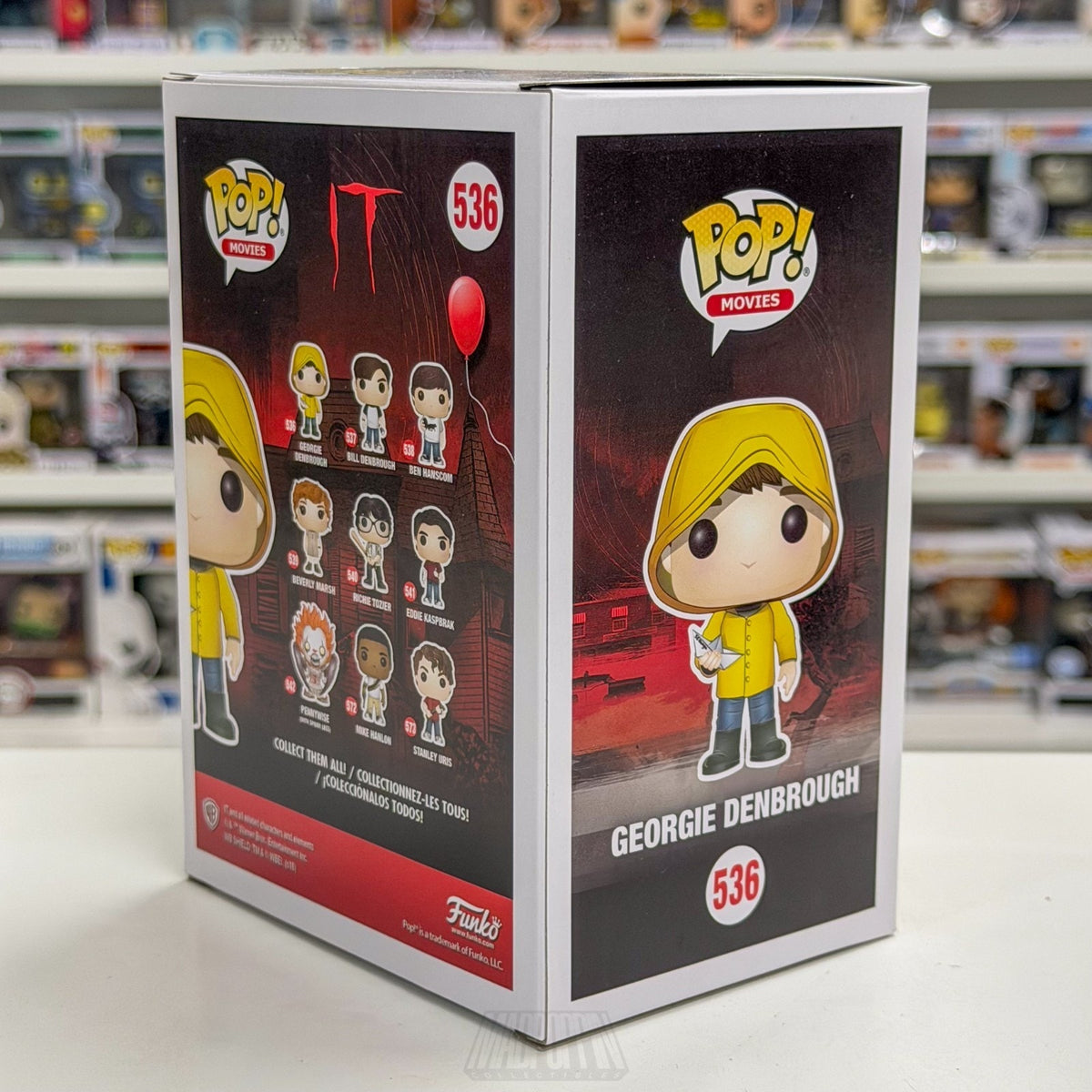Funko Pop Movies IT Georgie Denbrough 536 Pennywise Clown Horror Vinyl Figure