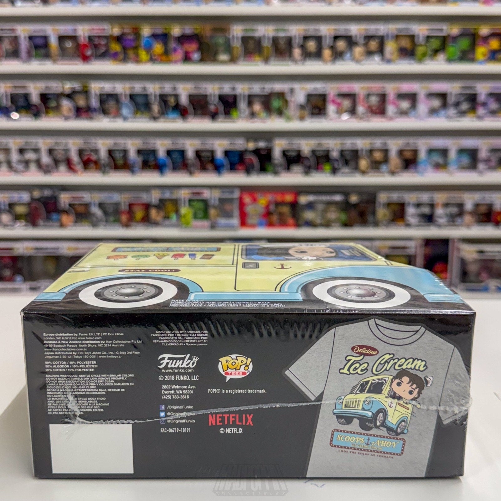 Funko Pop TV Stranger Things Scoops Ahoy Fundays 2018 Exclusive Tee Small Sealed
