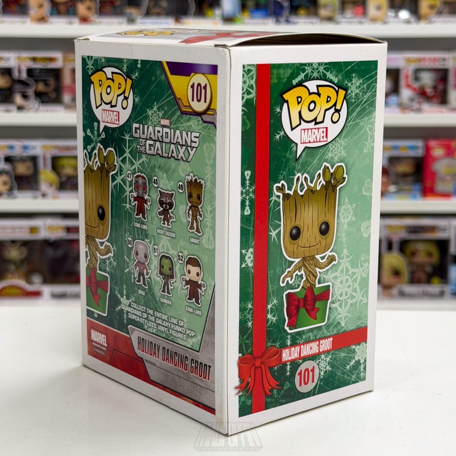 Funko Pop Marvel Guardians of the Galaxy Holiday Dancing Groot 101 Vinyl Figure