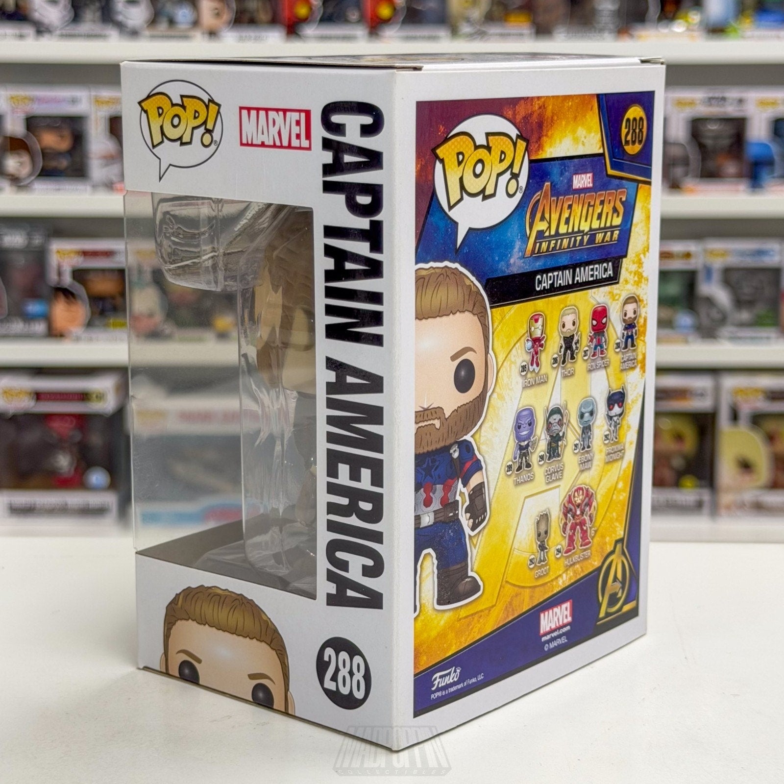 Funko Pop Marvel Avengers Infinity War Captain America Unmasked 288 Vinyl Figure