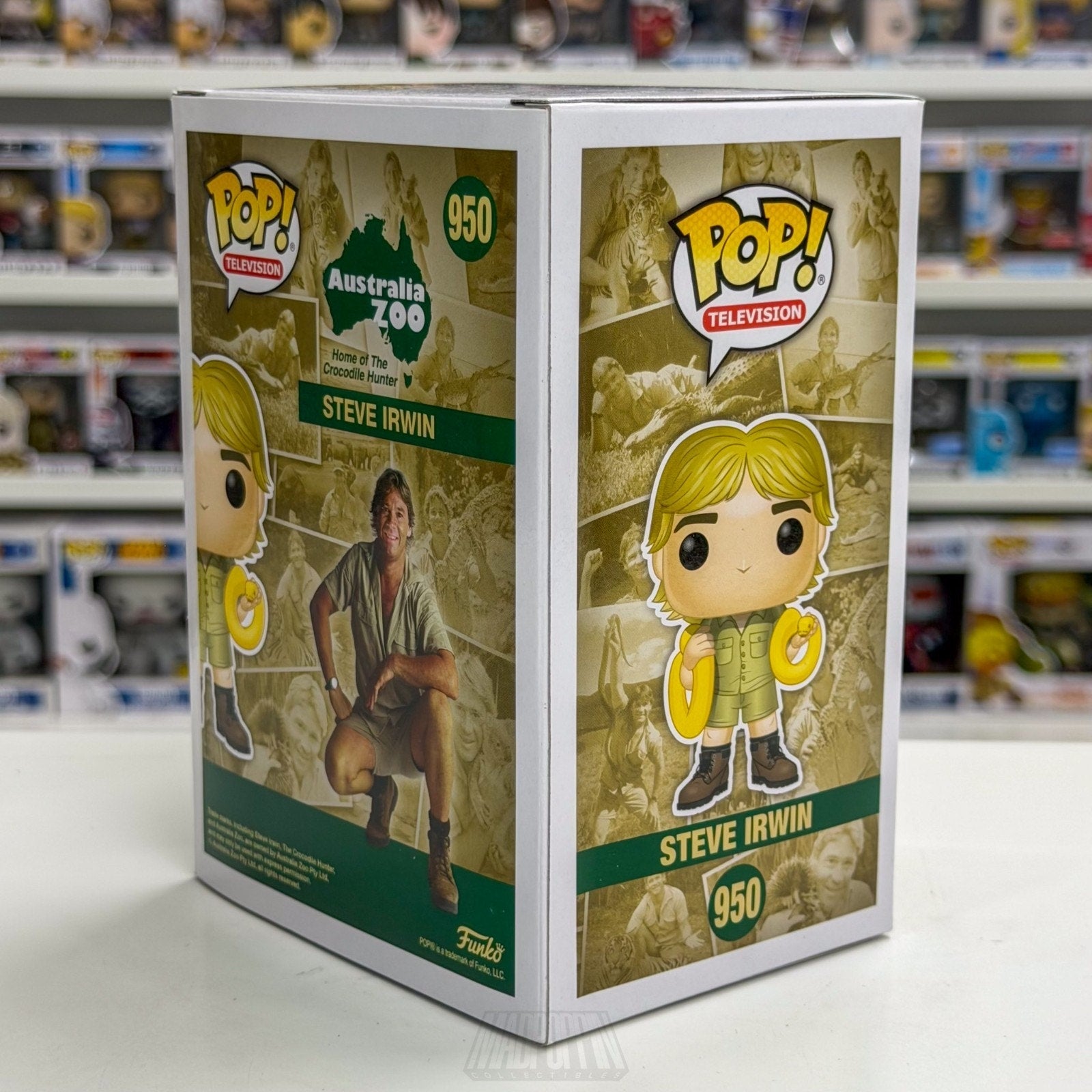 Funko Pop TV Steve Irwin w/Snake 950 Australian Crocodile Hunter Vinyl Figure