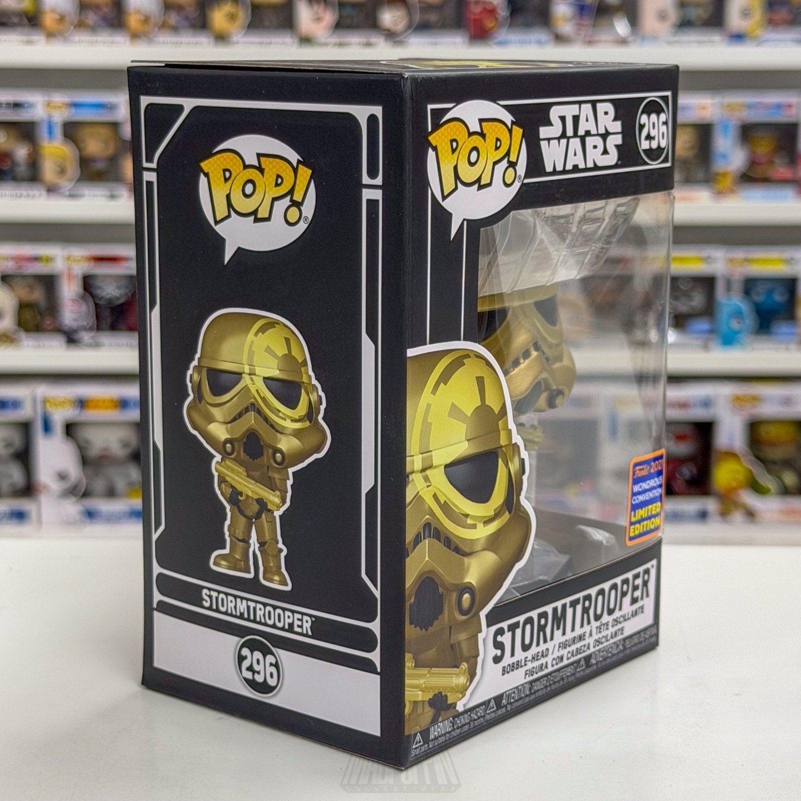 Funko Pop Star Wars Stormtrooper Gold WonderCon 296 Galactic Empire Vinyl Figure