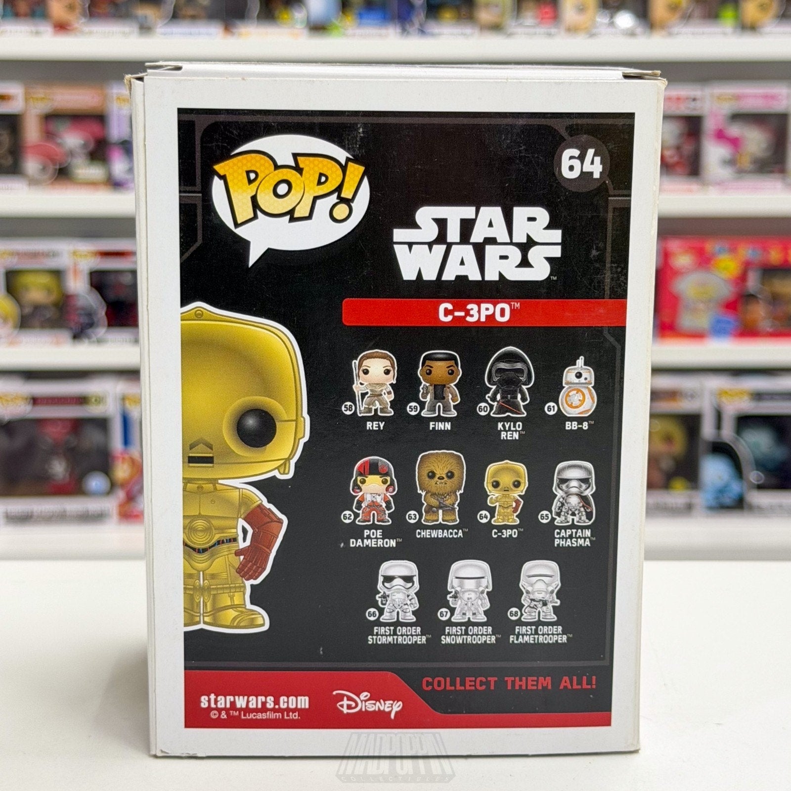 Funko Pop Star Wars Episode VII The Force Awakens C-3PO Red Arm 64 Vinyl Figure