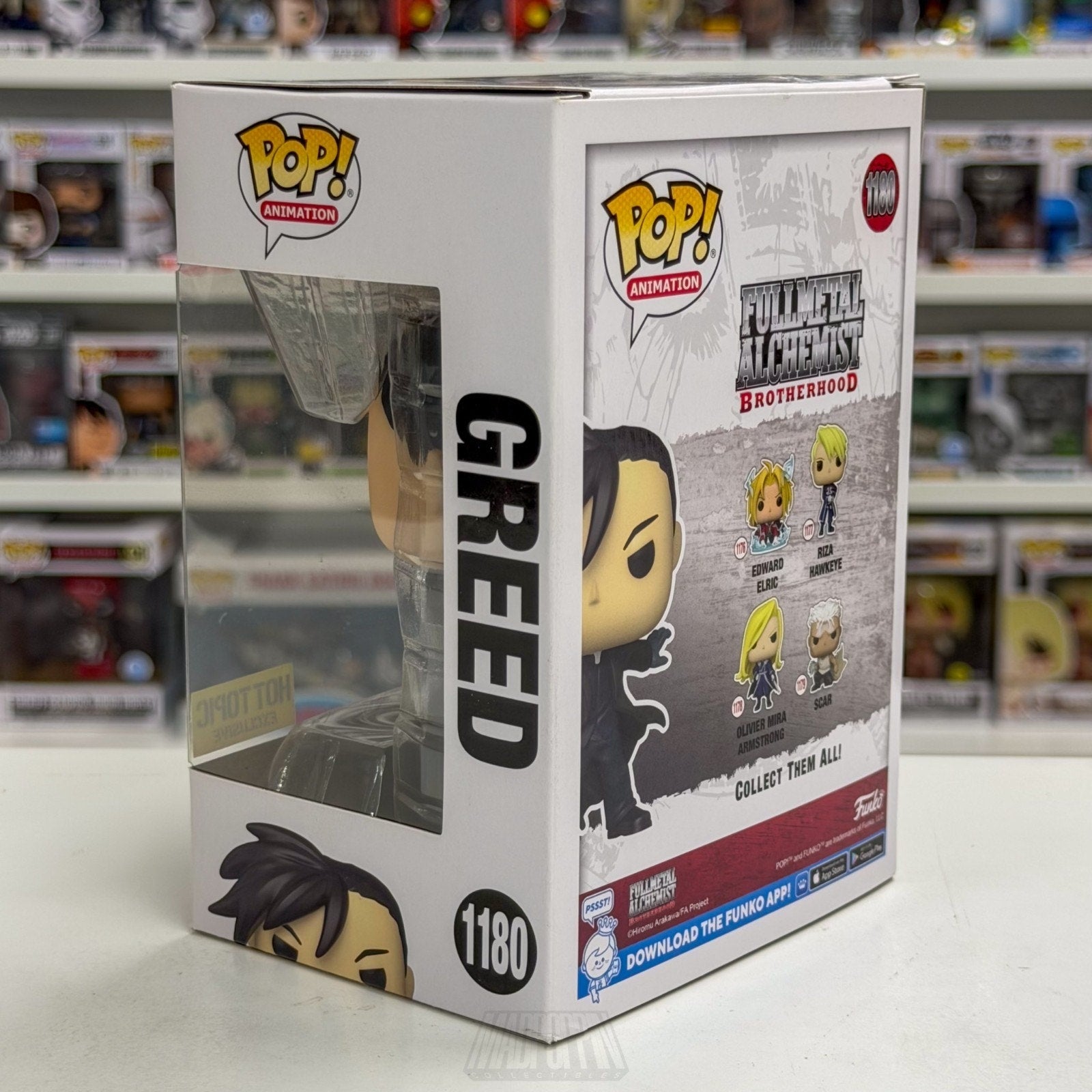 Funko Pop Anime Fullmetal Alchemist Greed Hot Topic 1180 Manga Toy Vinyl Figure