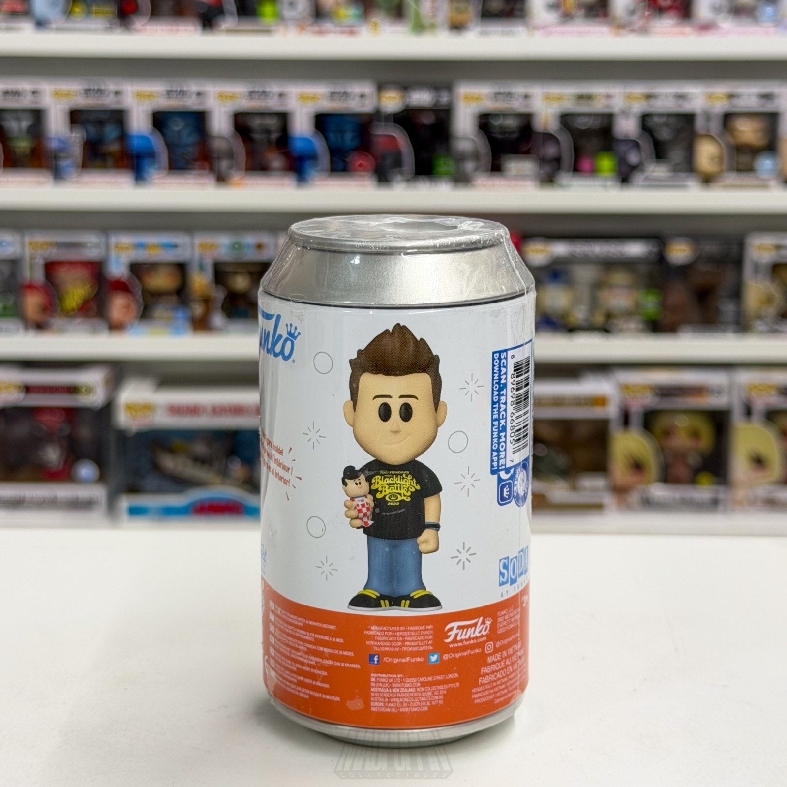 Funko Soda Fundays Blacklight Battle Mike Becker Holding Big Boy Vinyl Figure