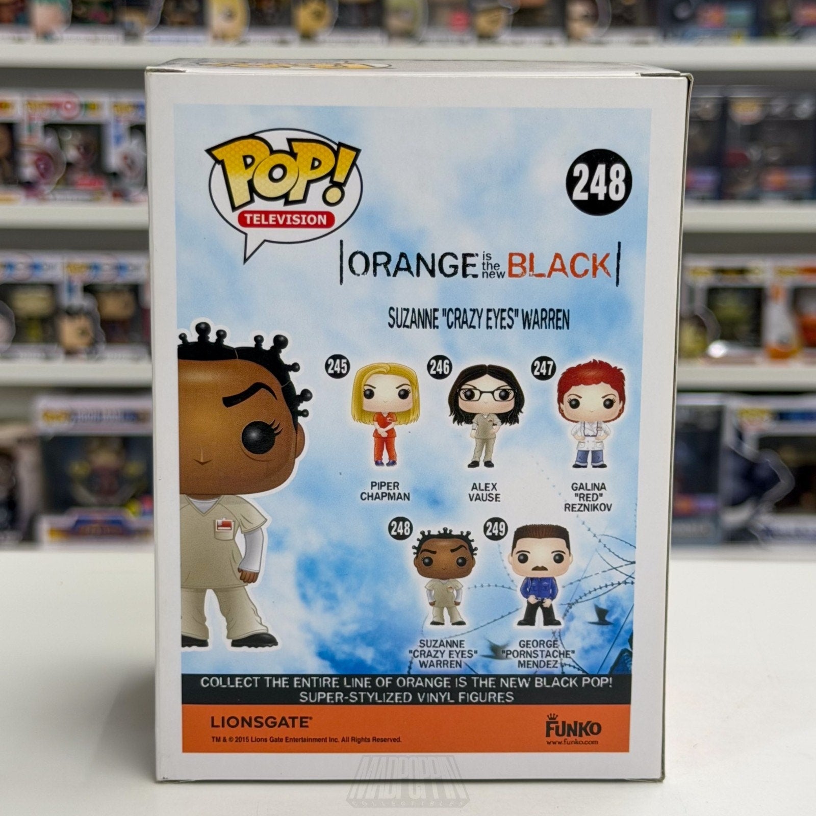 Funko Pop TV Orange New Black Suzanne Crazy Eyes Warren w/Pie Hot Topic 248 Toy