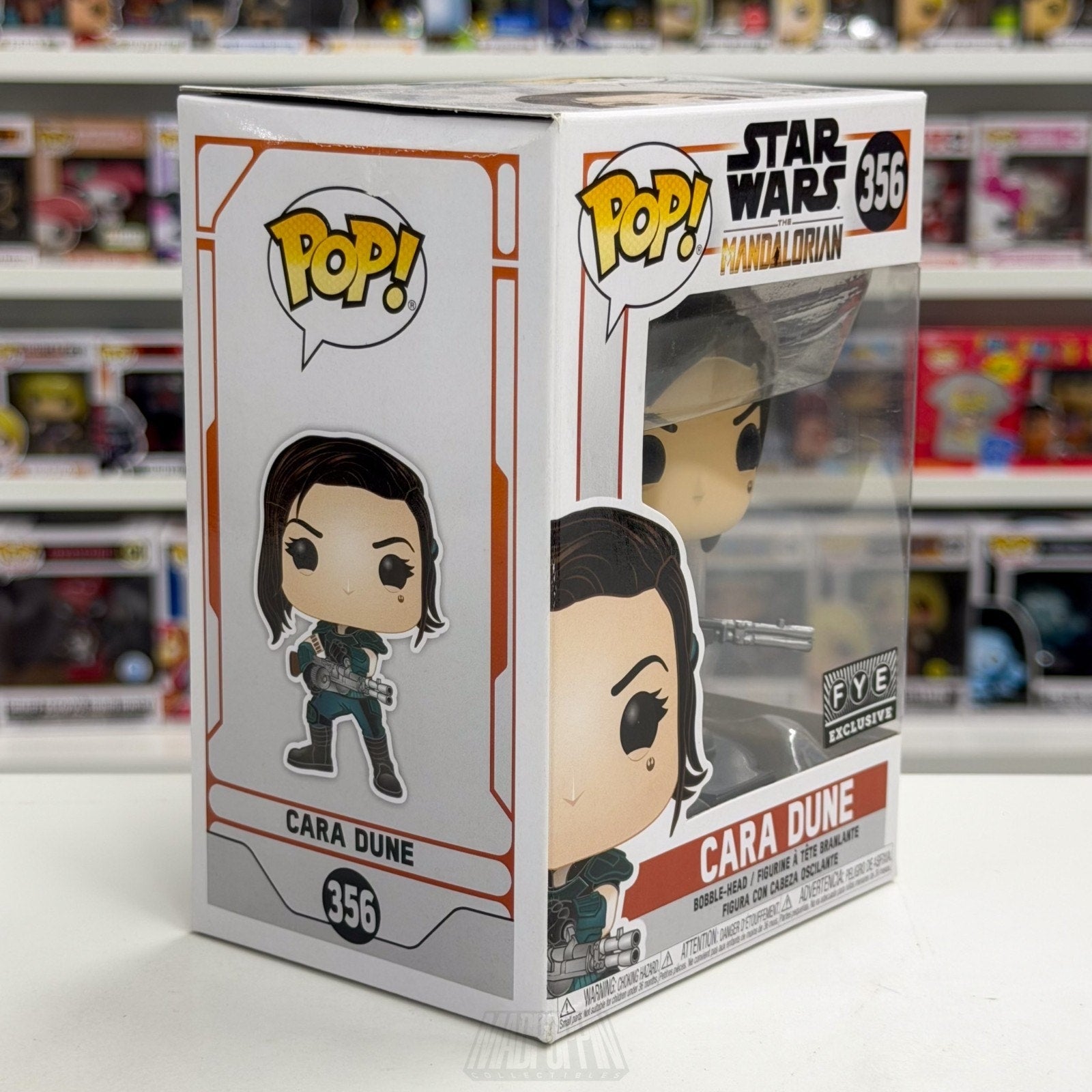Funko Pop Star Wars The Mandalorian Cara Dune Heavy Blaster FYE 356 Vinyl Figure