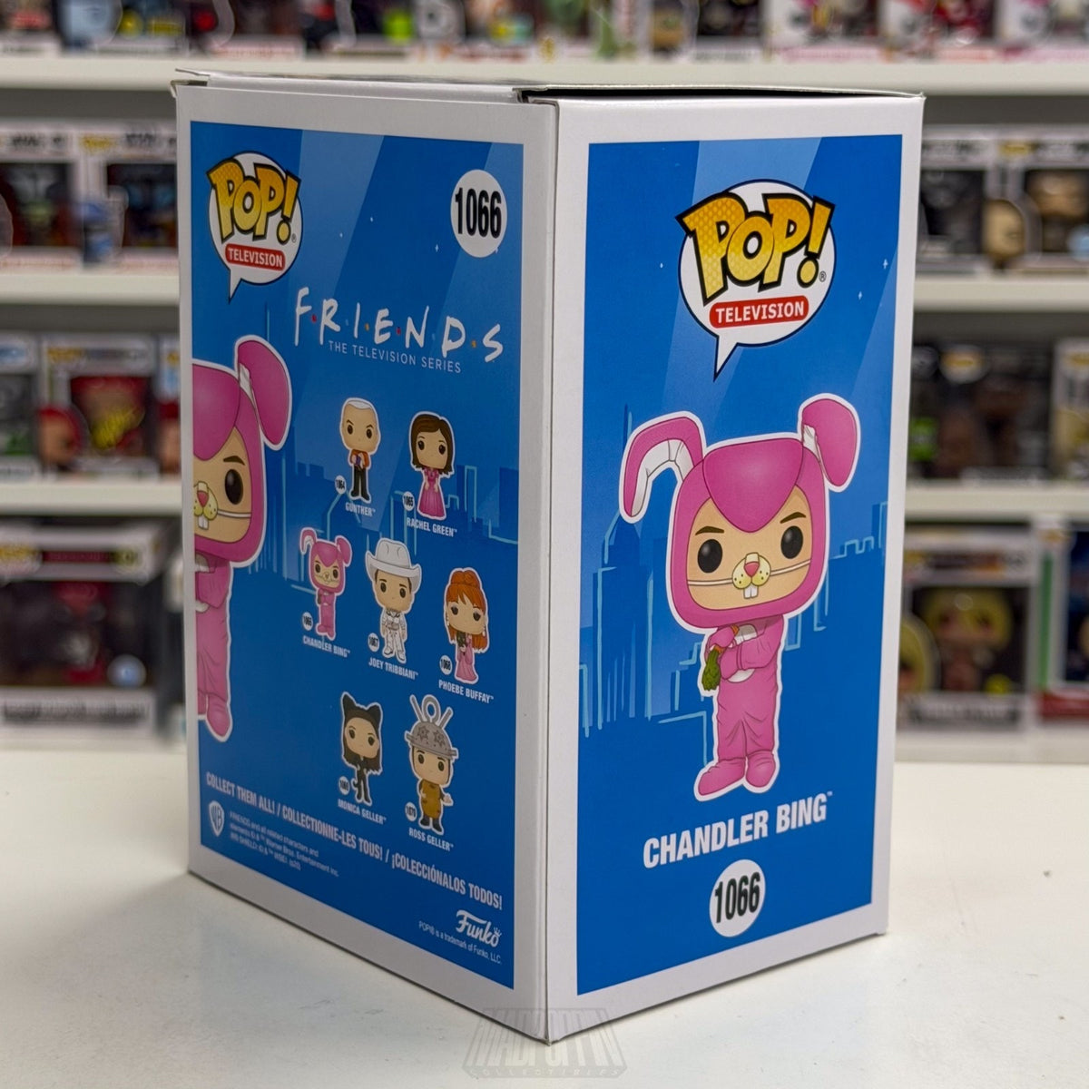 Funko Pop TV Friends Chandler Bing Pink Bunny Suit 1066 Sitcom Toy Vinyl Figure