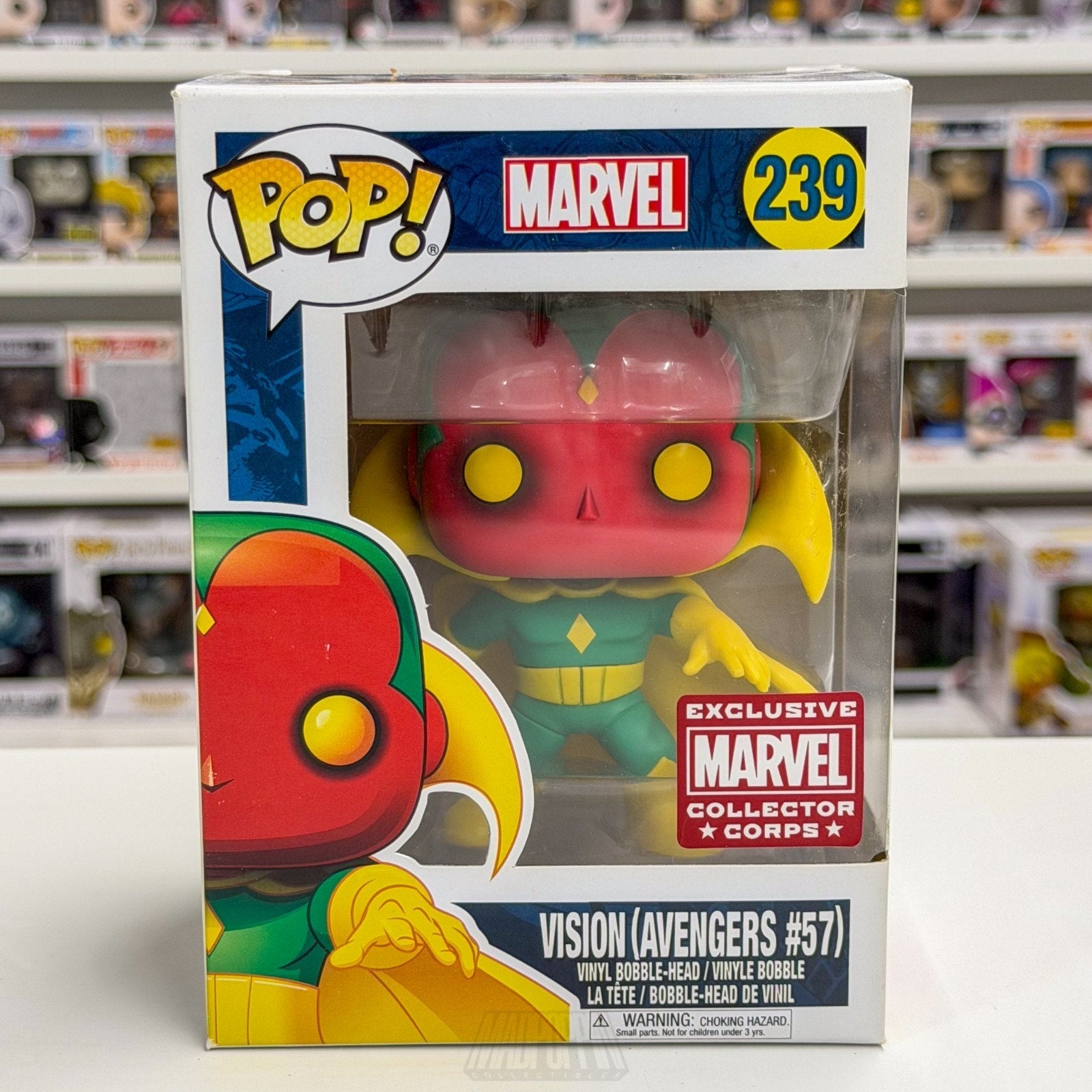 Funko Pop Marvel Collector Corps Vision Avengers #57 239 Android Vinyl Figure
