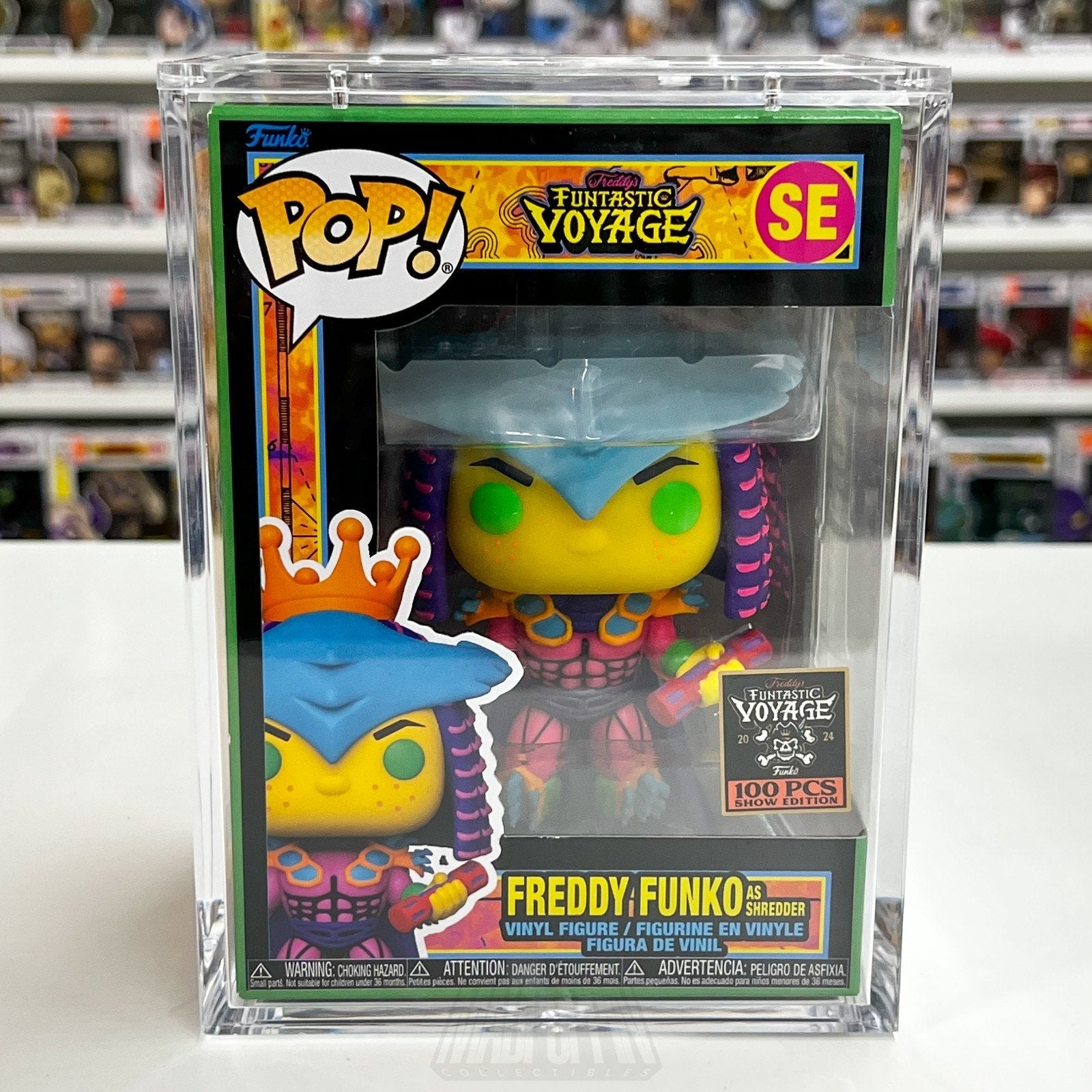 Funko Pop Fundays Funtastic Voyage Freddy Shredder Blacklight TMNT Figure 100PC