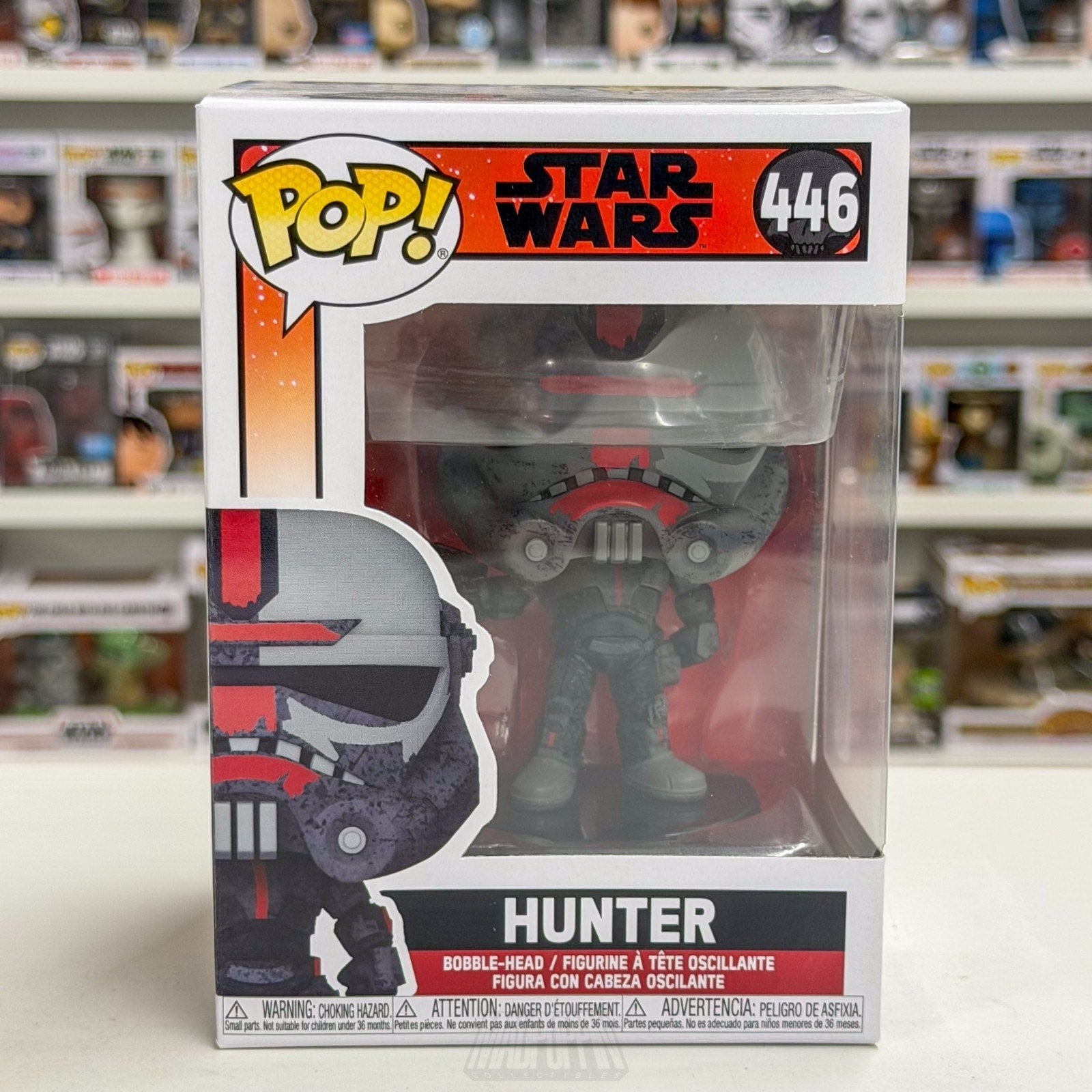 Funko Pop Star Wars Bad Batch Hunter 446 Clone Commando Trooper Toy Vinyl Figure