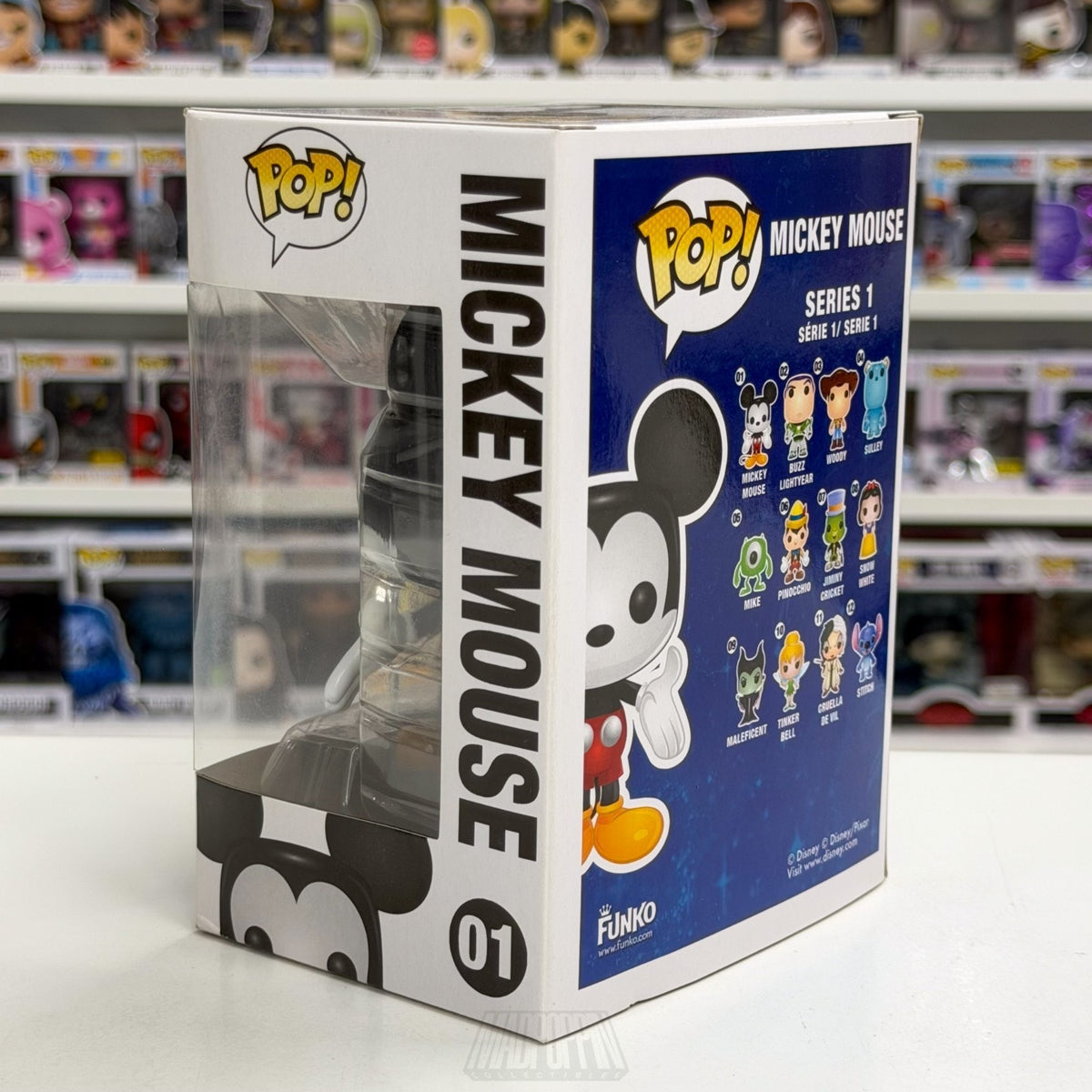 Funko Pop Disney Mickey Mouse OG Blue Logo Box 01 Mascot Icon Toy Vinyl Figure