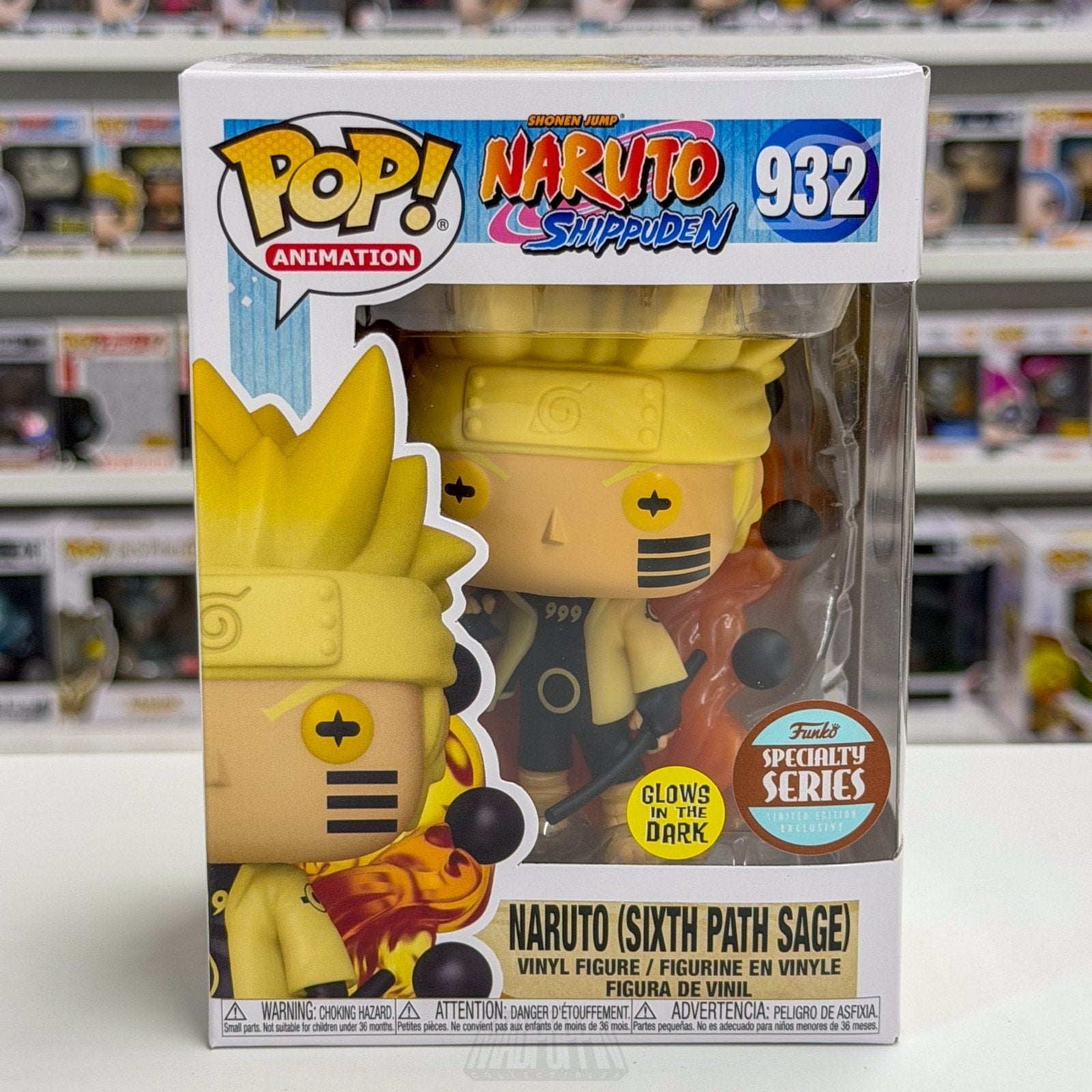 Funko Pop Anime Naruto Sixth Path Sage Glow Specialty Series 932 Manga Figure