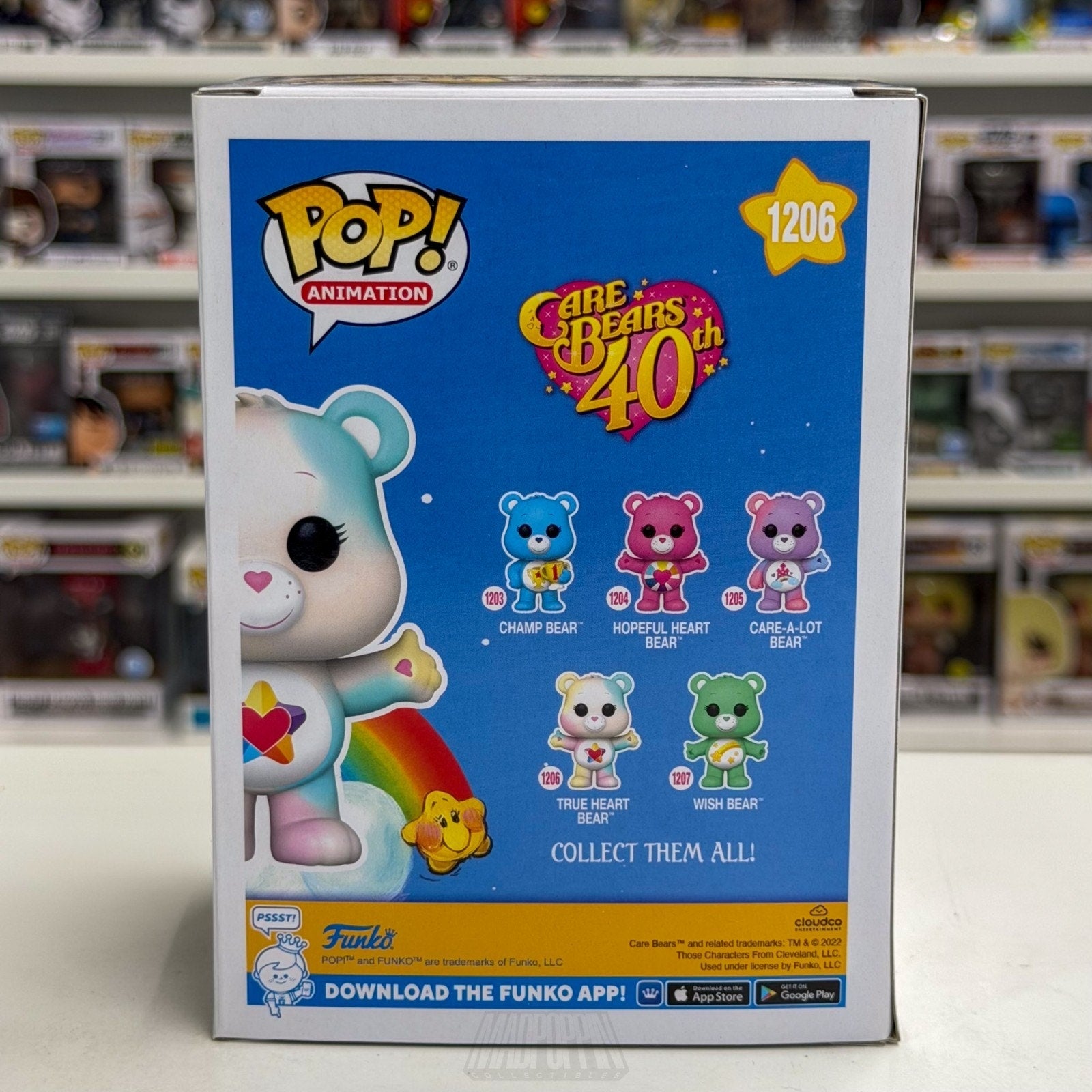 Funko Pop Animation Care Bears True Heart Bear 1206 Cartoon 80s Toy Vinyl Figure