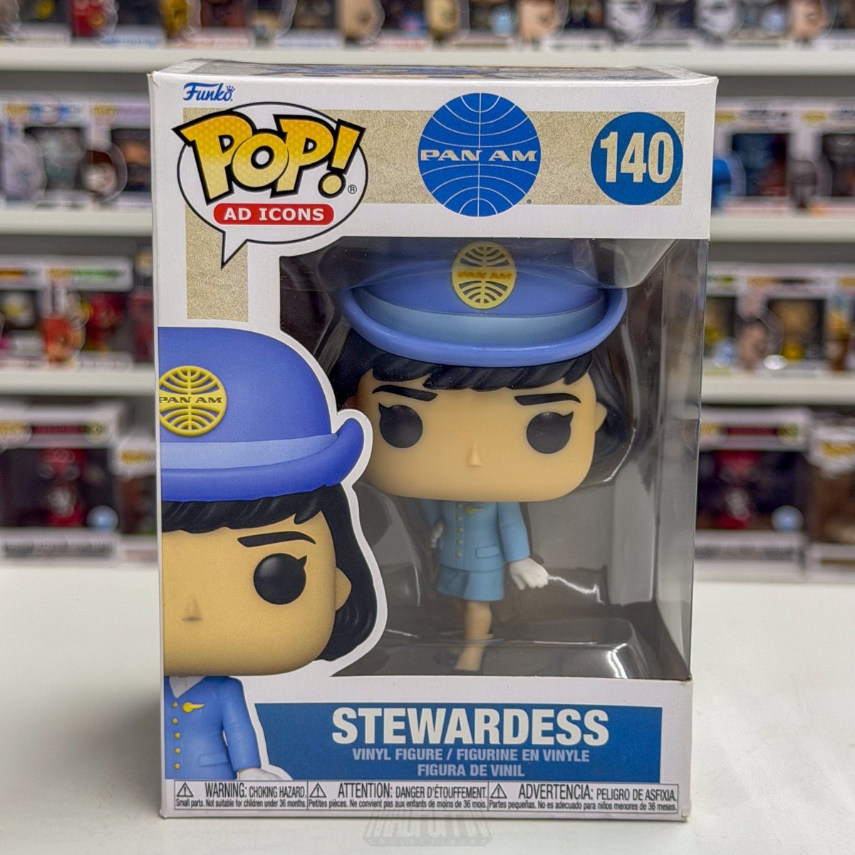 Funko Pop Ad Icons Pan Am American World Airways Stewardess 140 Toy Vinyl Figure