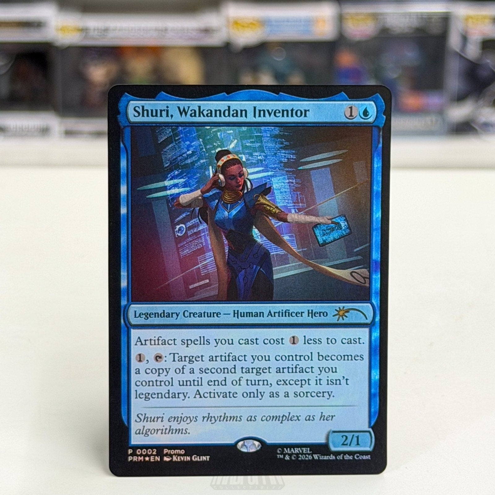 D23 Disney 2026 Magic Gathering Marvel Shuri Shiny Playmat & Promo Card MTG Game