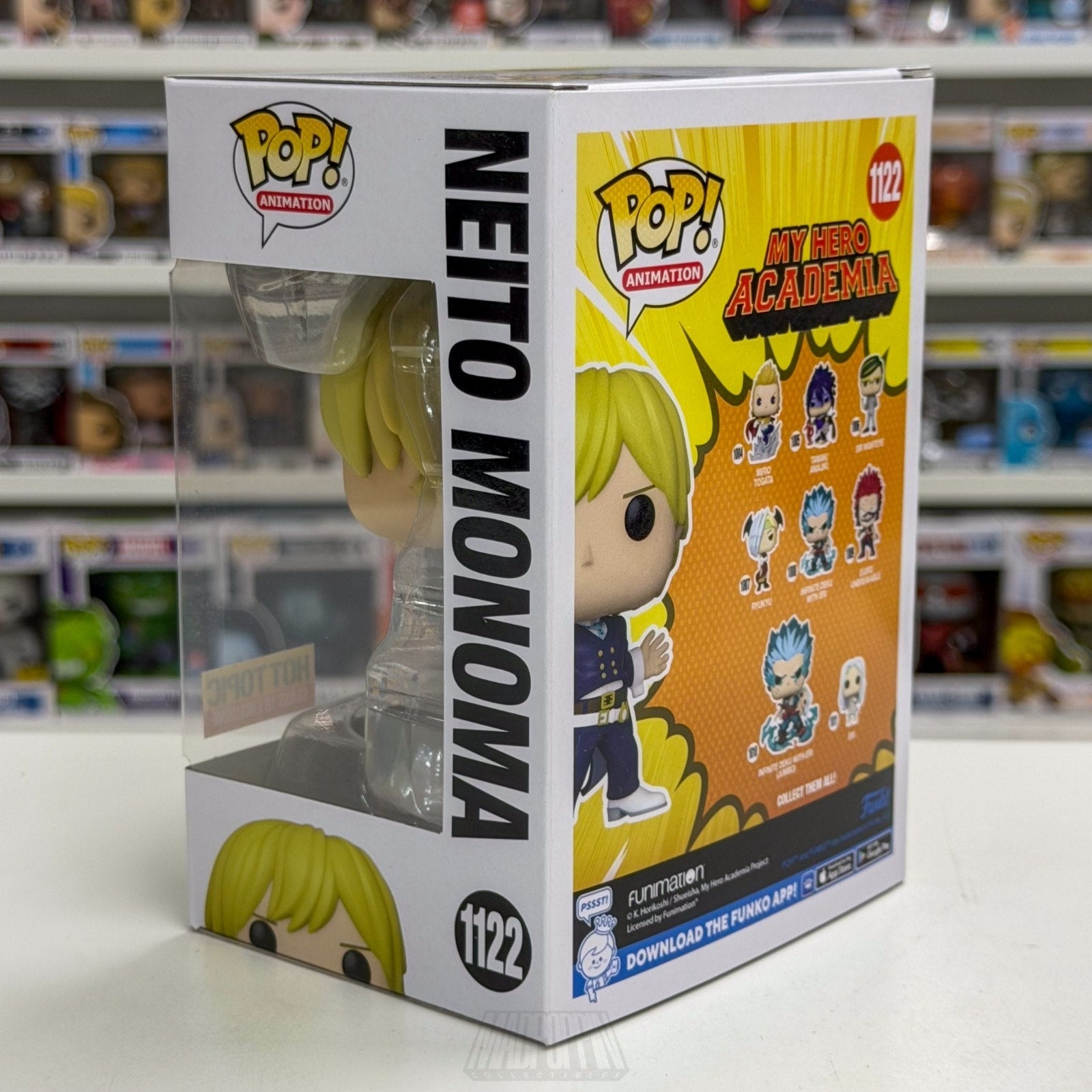 Funko Pop Anime My Hero Academia Neito Monoma Hot Topic 1122 Manga Vinyl Figure