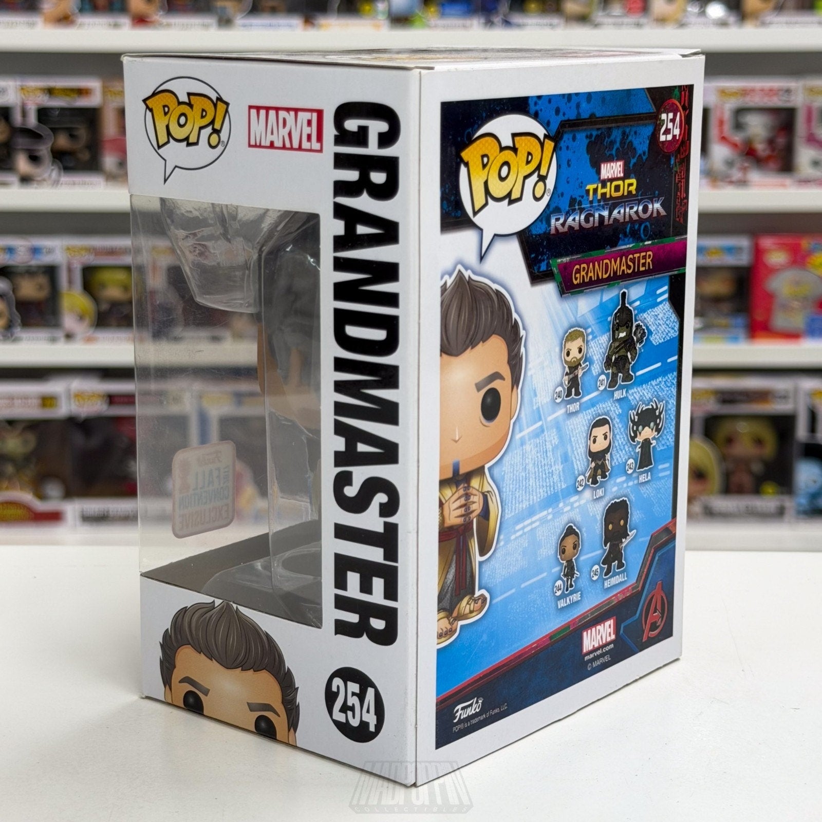 Funko Pop Marvel Thor Ragnarok Grandmaster NYCC 254 Sakaar Dictator Vinyl Figure