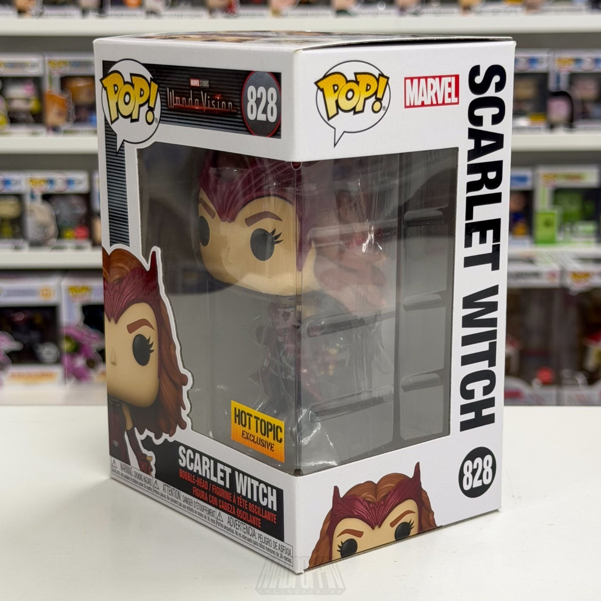 Funko Pop Marvel WandaVision Scarlet Witch Levitating Hot Topic 828 Vinyl Figure