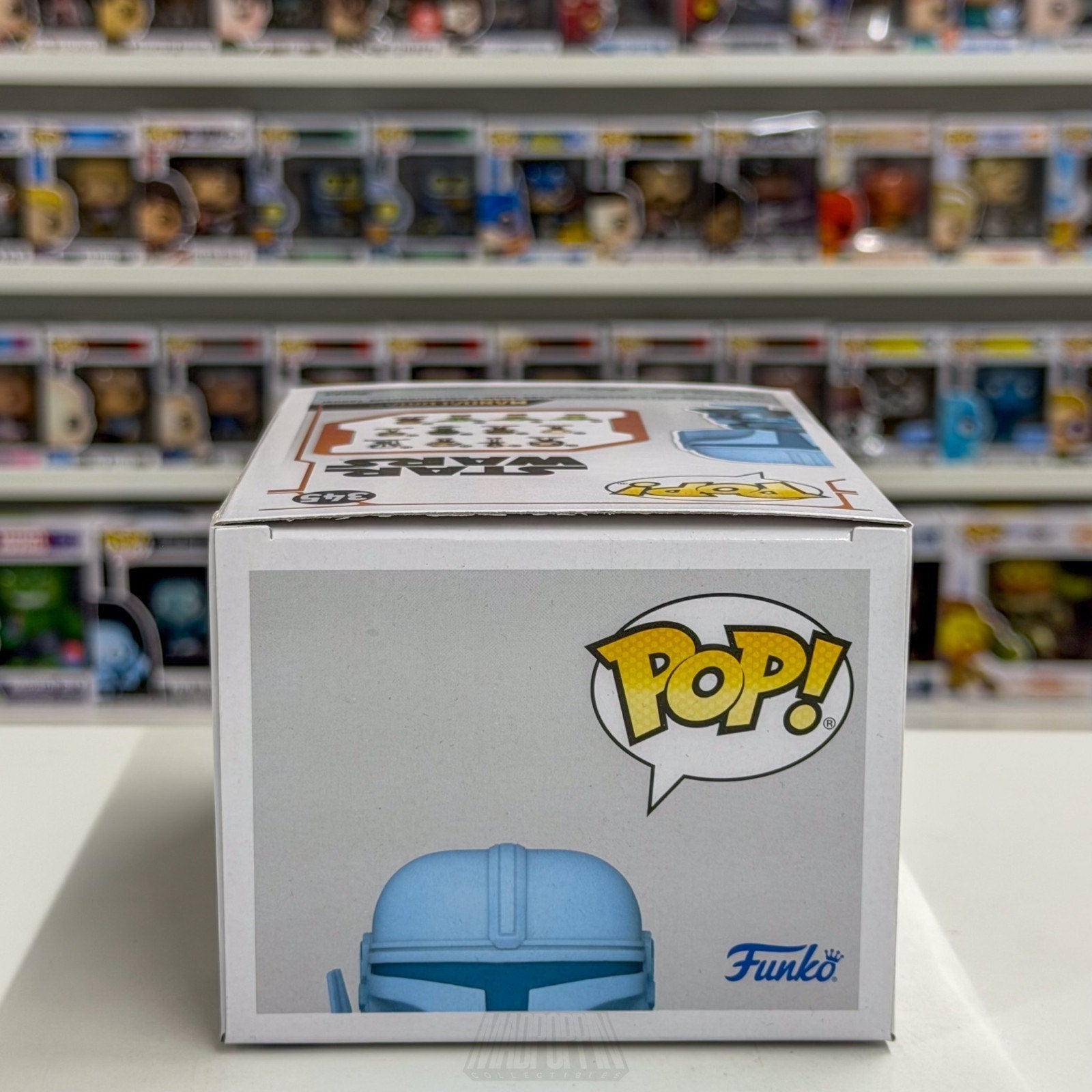 Funko Pop Star Wars Mandalorian Holographic Glow Entertainment Earth 345 Figure