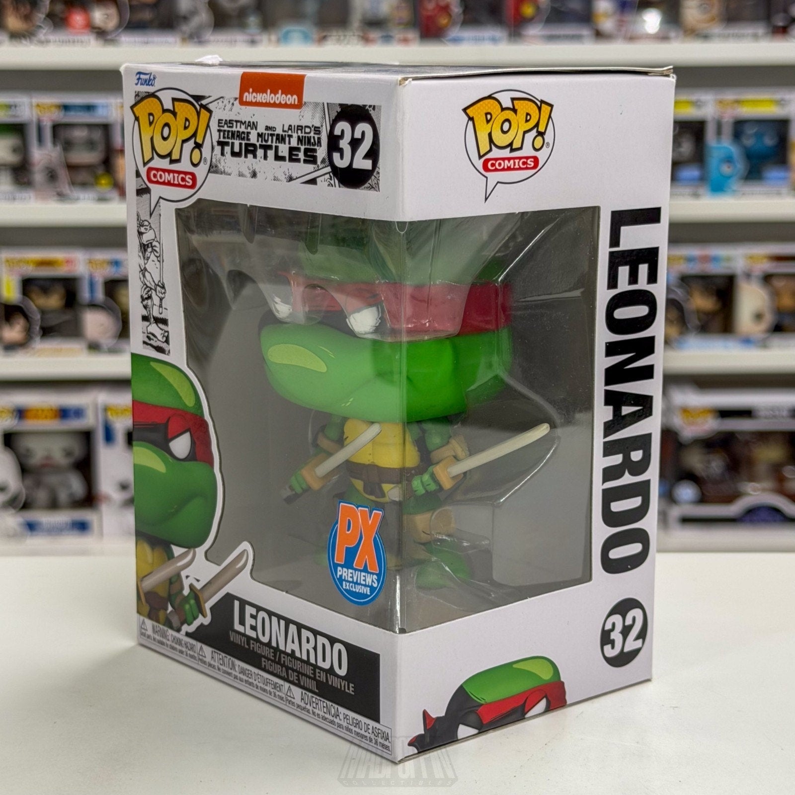 Funko Pop Comics Teenage Mutant Ninja Turtles TMNT Leonardo PX 32 Vinyl Figure