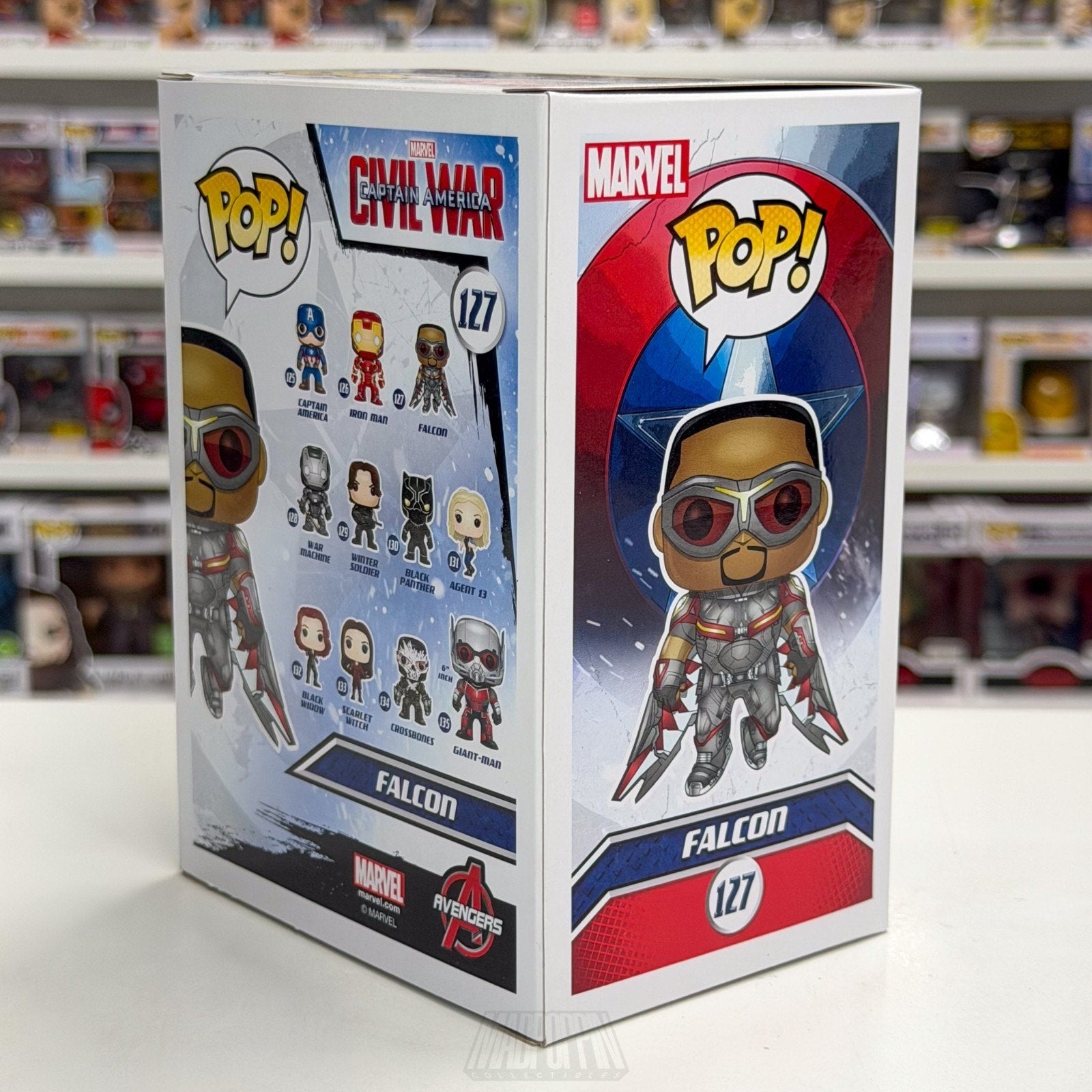Funko Pop Marvel Captain America Civil War Falcon Hot Topic 127Toy Vinyl Figure