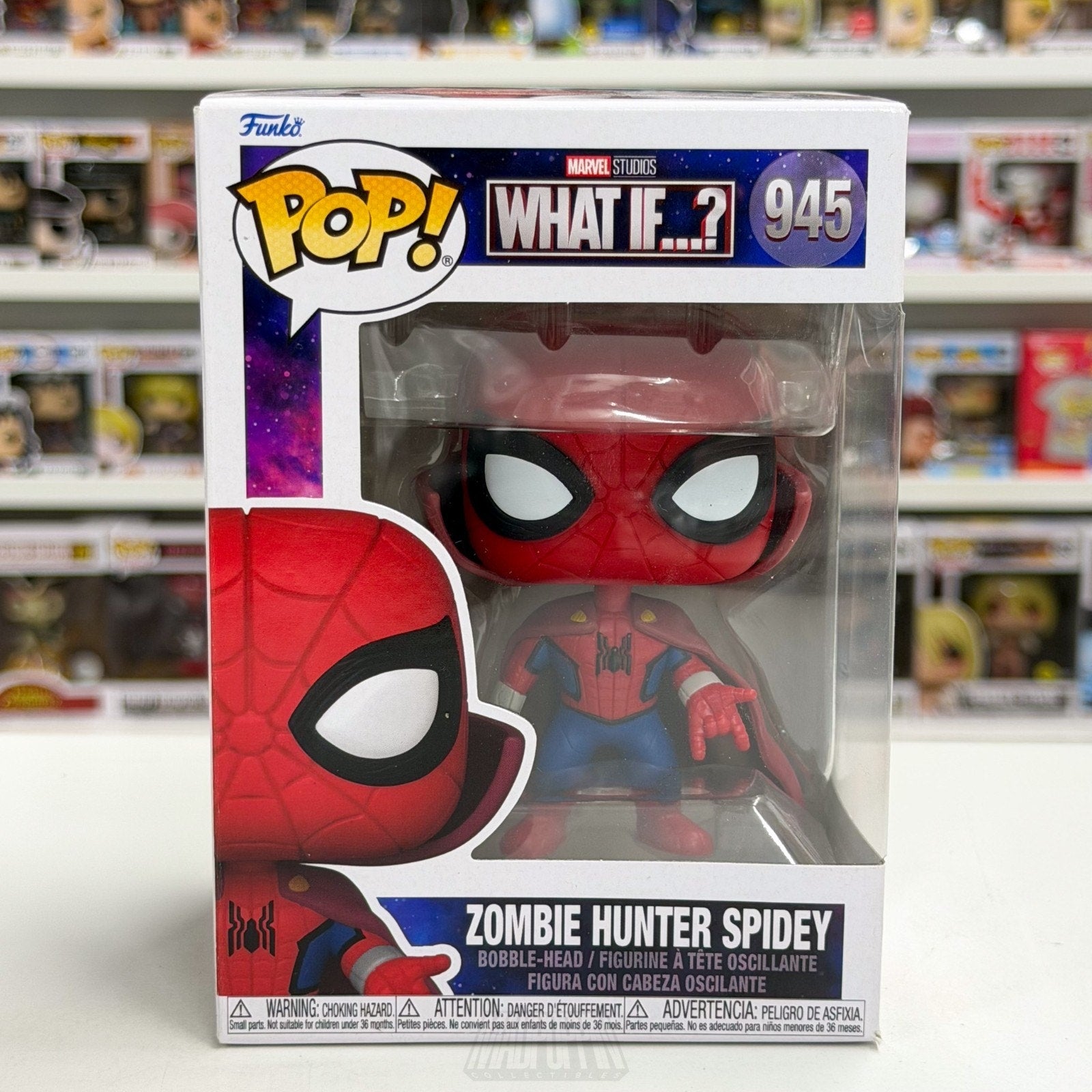 Funko Pop Marvel What If Zombie Hunter Spidey 945 MCU Spider-Man Vinyl Figure