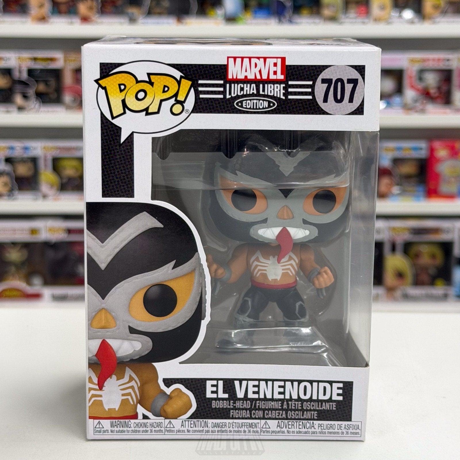 Funko Pop Marvel Lucha Libre El Venenoide 707 Venom Wrestling Toy Vinyl Figure