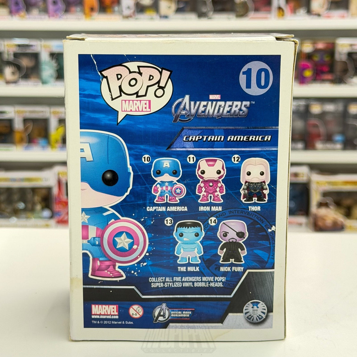 Funko Pop Marvel Avengers Captain America 2012 Vaulted 10 Superhero Vinyl Figure