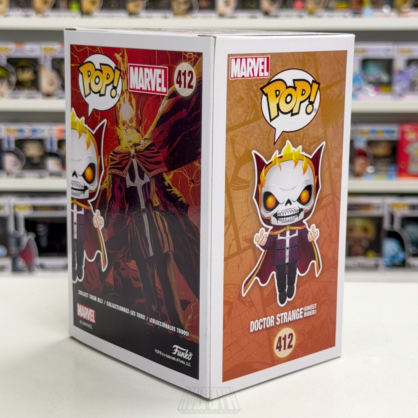 Funko Pop Marvel Doctor Strange Ghost Rider Glow LACC Comikaze 412 Vinyl Figure