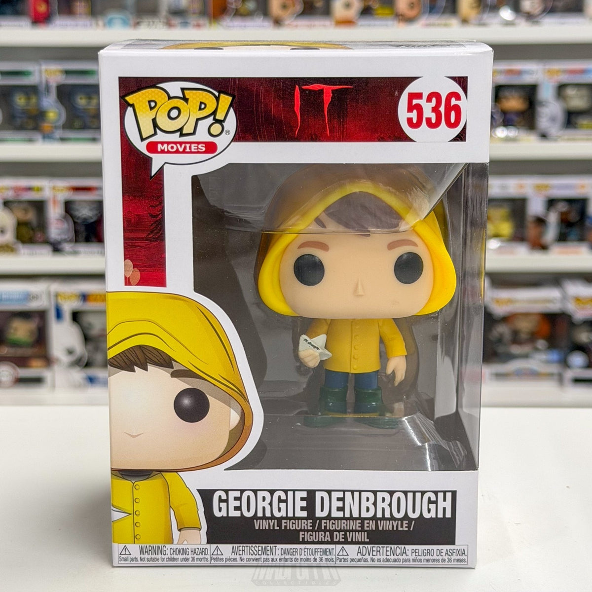 Funko Pop Movies IT Georgie Denbrough 536 Pennywise Clown Horror Vinyl Figure