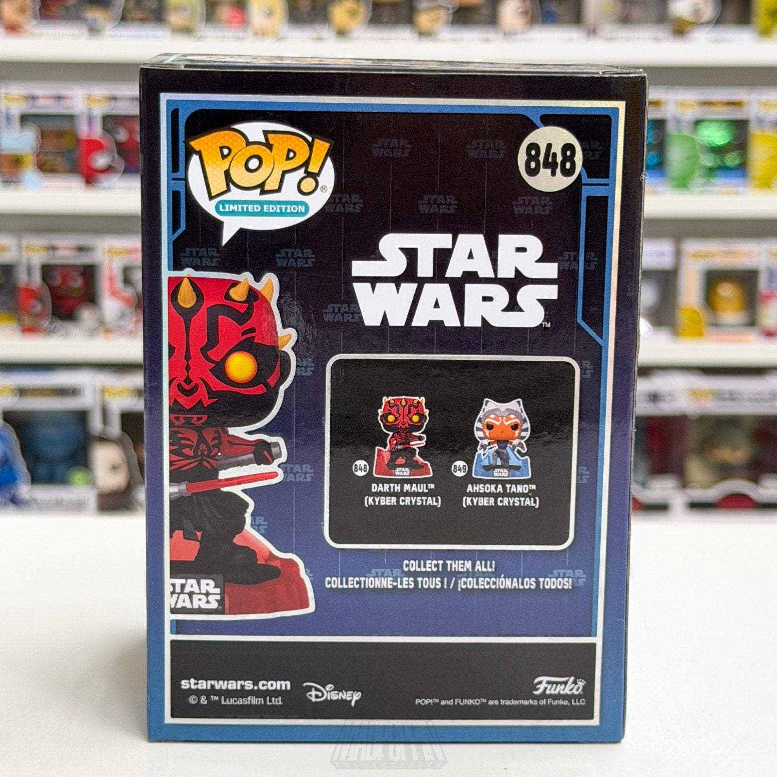 Funko Pop Star Wars Darth Maul Kyber Crystal 848 SDCC 2026 LE 9500 CON STICKER