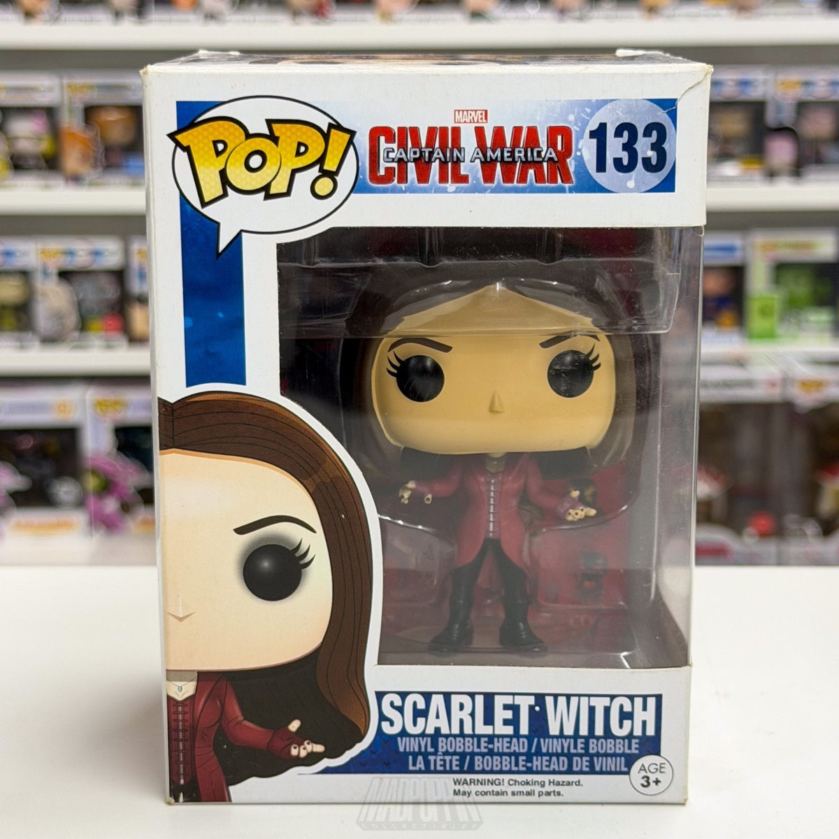 Funko Pop Marvel Captain American Civil War Scarlet Witch 133 Wanda Vinyl Figure