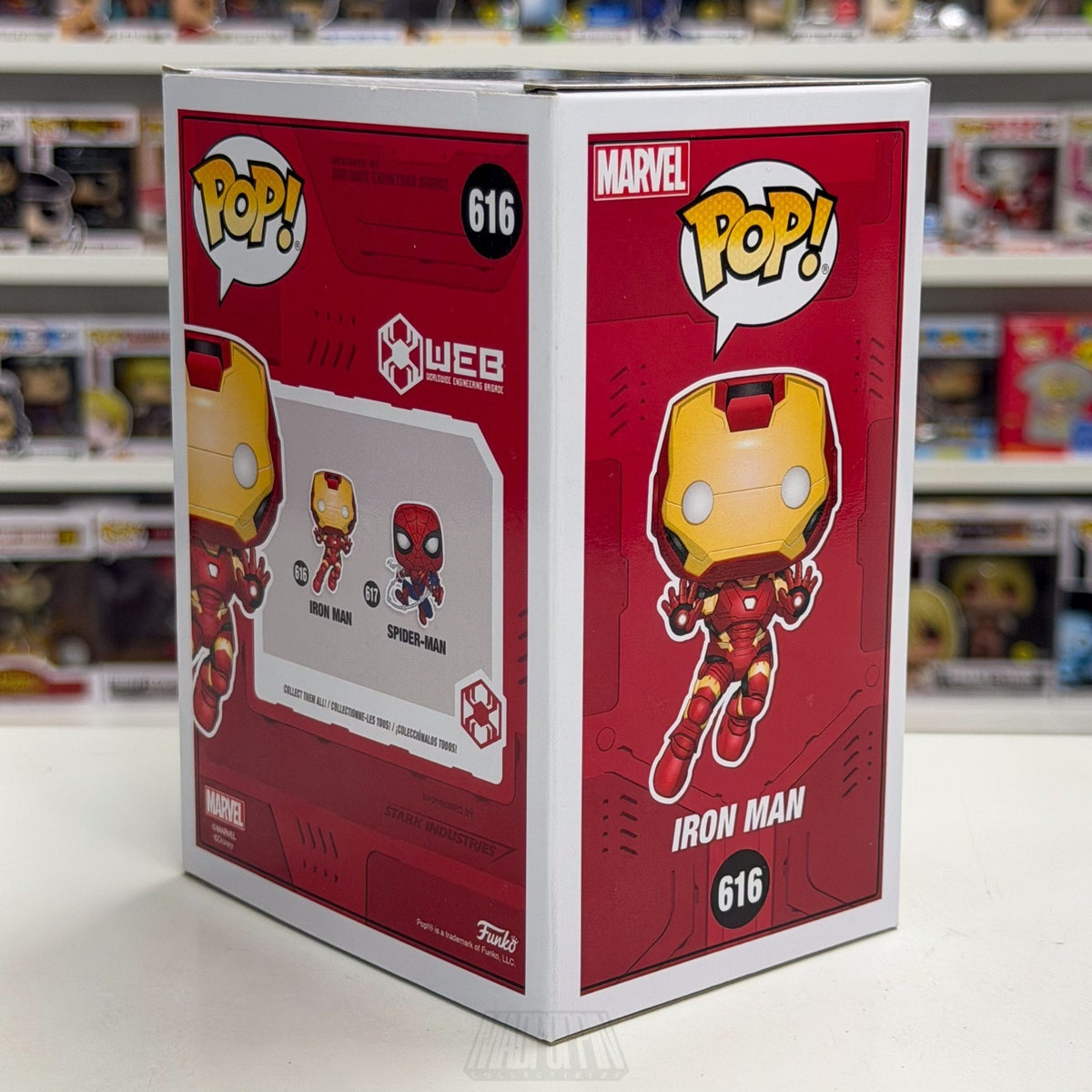 Funko Pop Marvel WEB Iron Man Disney Park Exclusive 616 Superhero Vinyl Figure